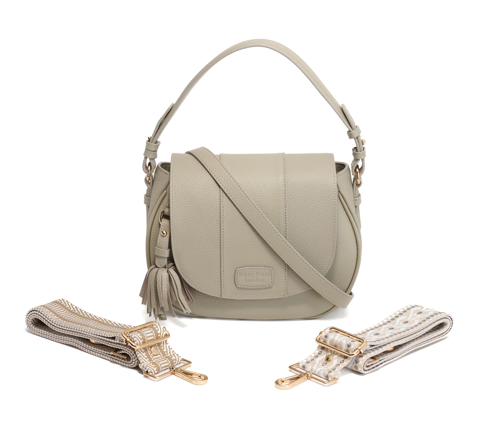 "As Is" Pom Pom London Wilmington Saddle Bag w/ 2 CrossbodyStraps