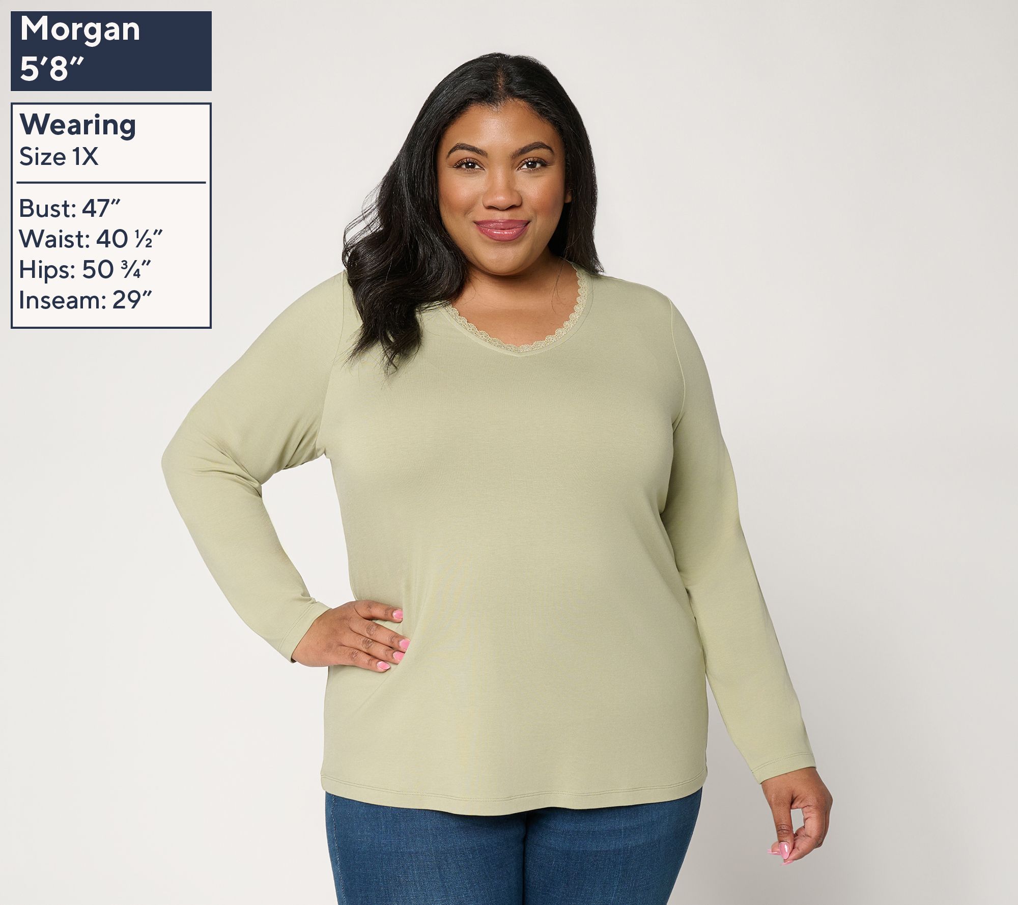Denim & Co. Essentials So Soft Jersey Long Sleeve Top | QVC