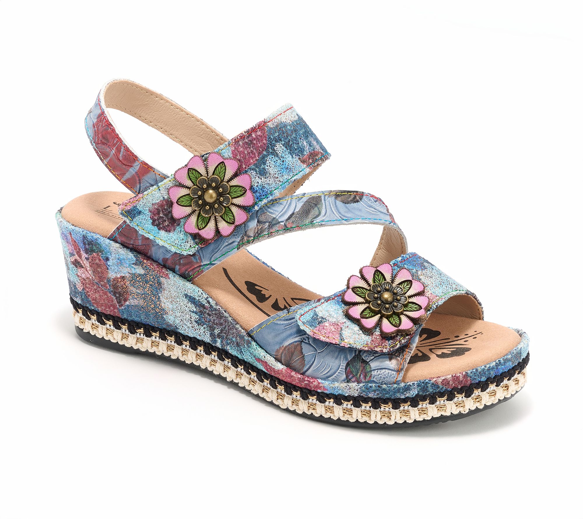 L'Artiste by Spring Step Leather Wedge Sandals - Blissful