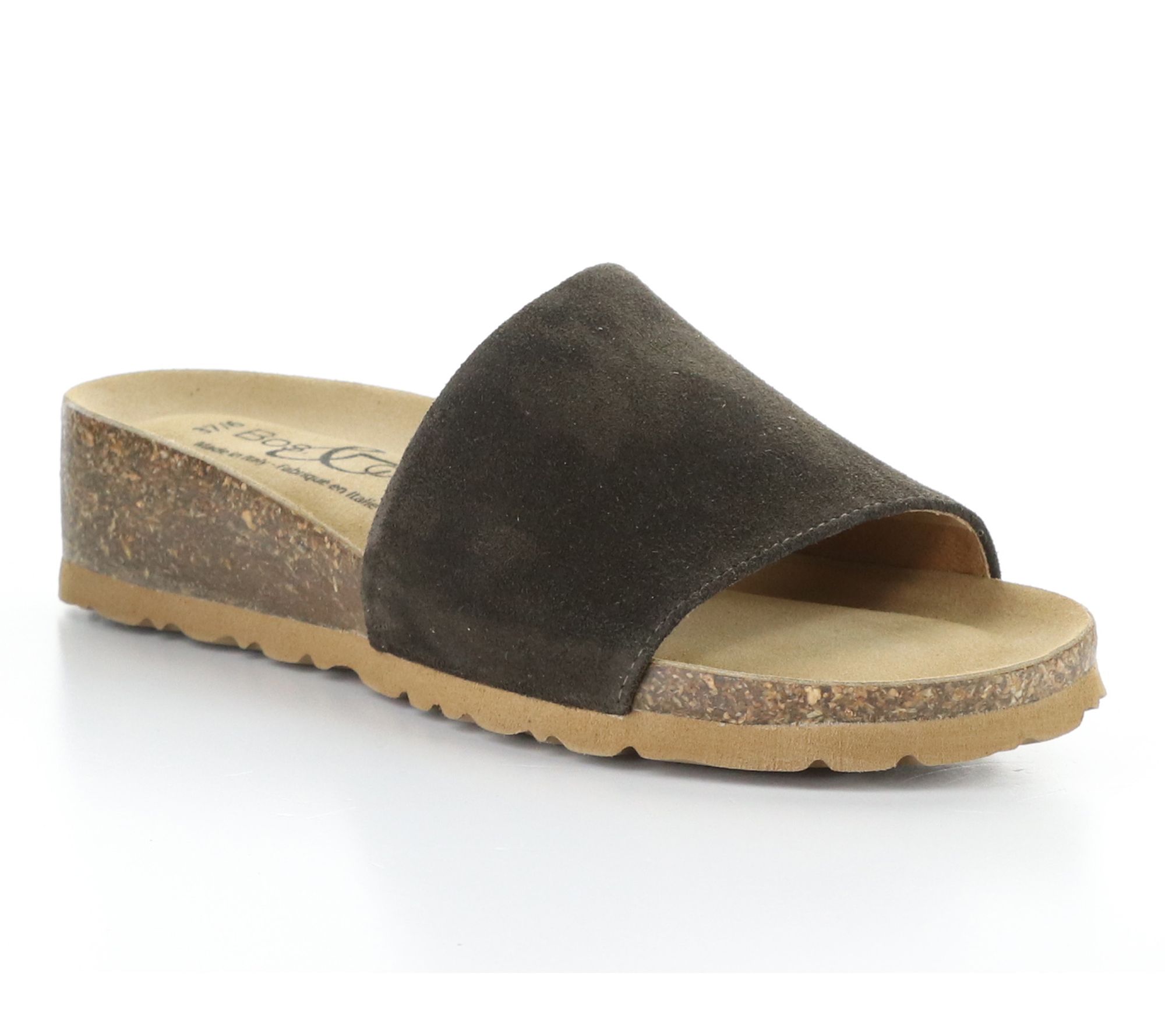 Bos. & Co. Suede Slide Sandals  - Lux