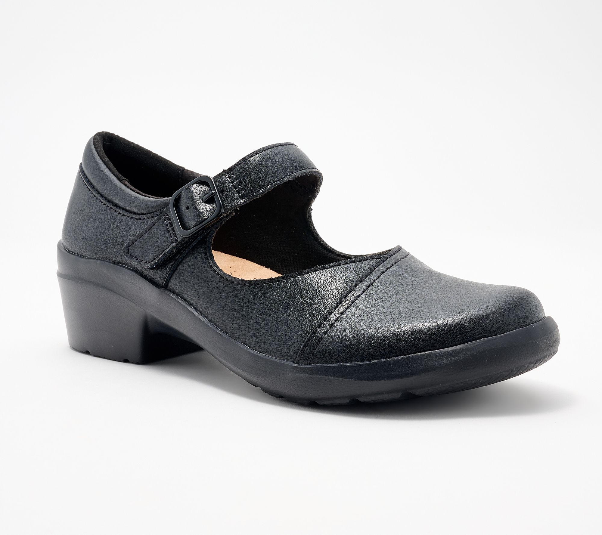 Clarks Collection Leather Mary-Janes -Angie Jane