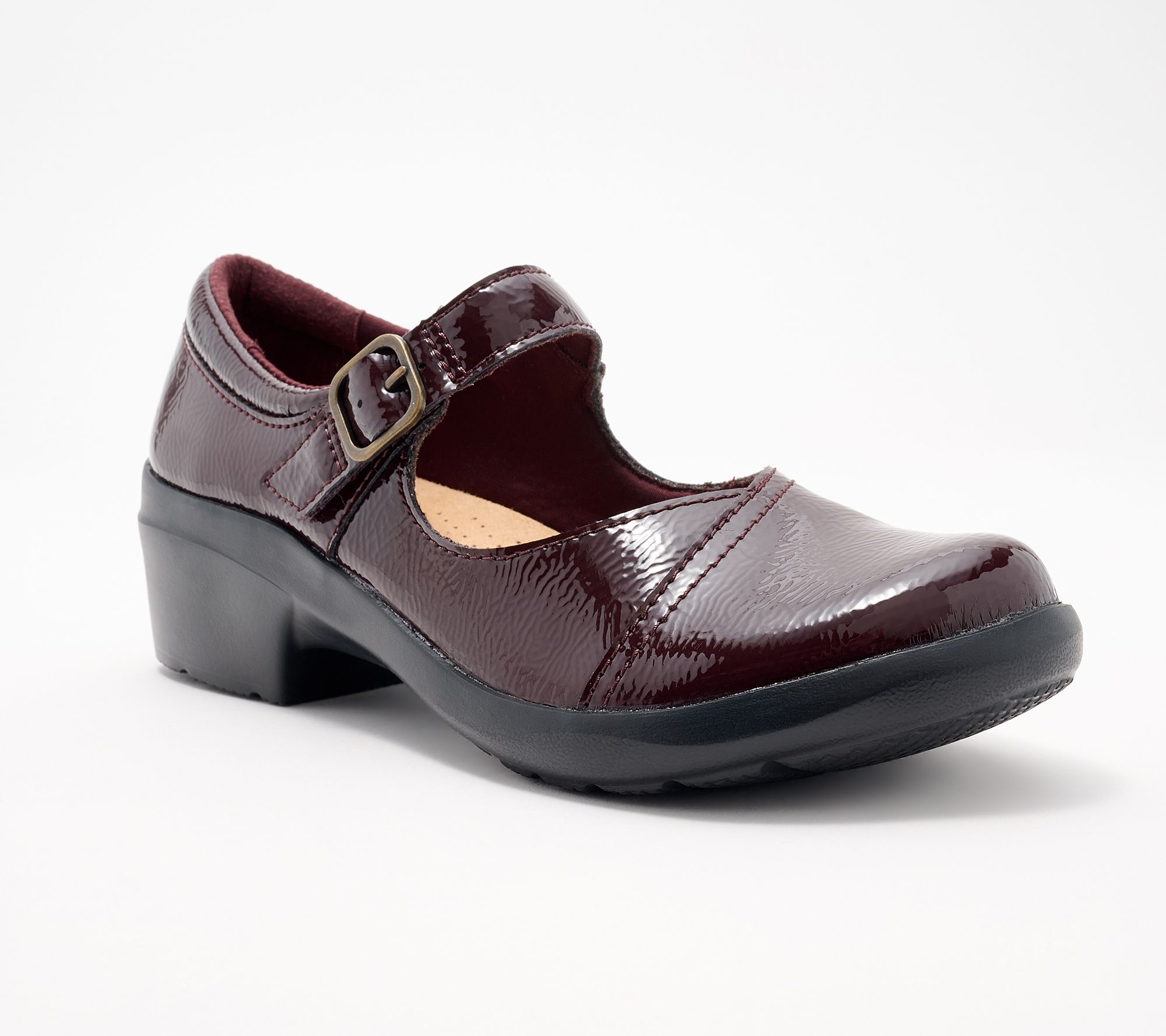 Clarks Collection Leather Mary-Janes -Angie Jane
