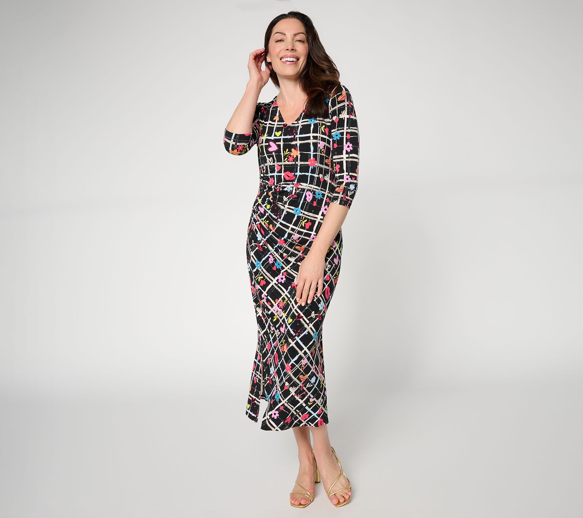 Mally Roncal Petite Leading Lady Knit Midi Dress