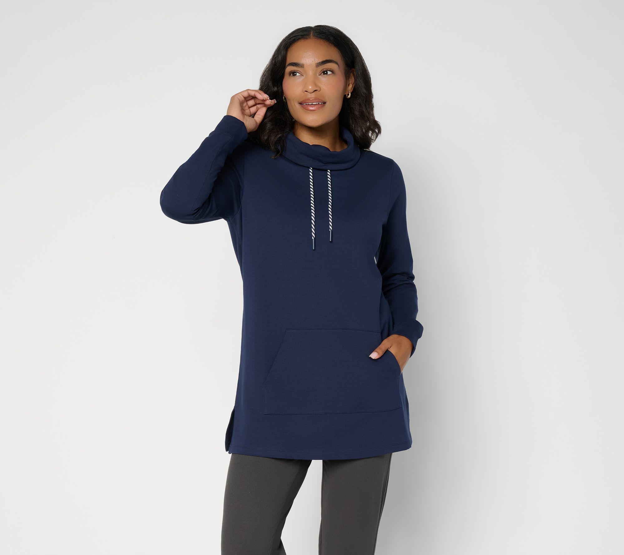 Denim & Co. Active Regular French Terry Pullover Tunic