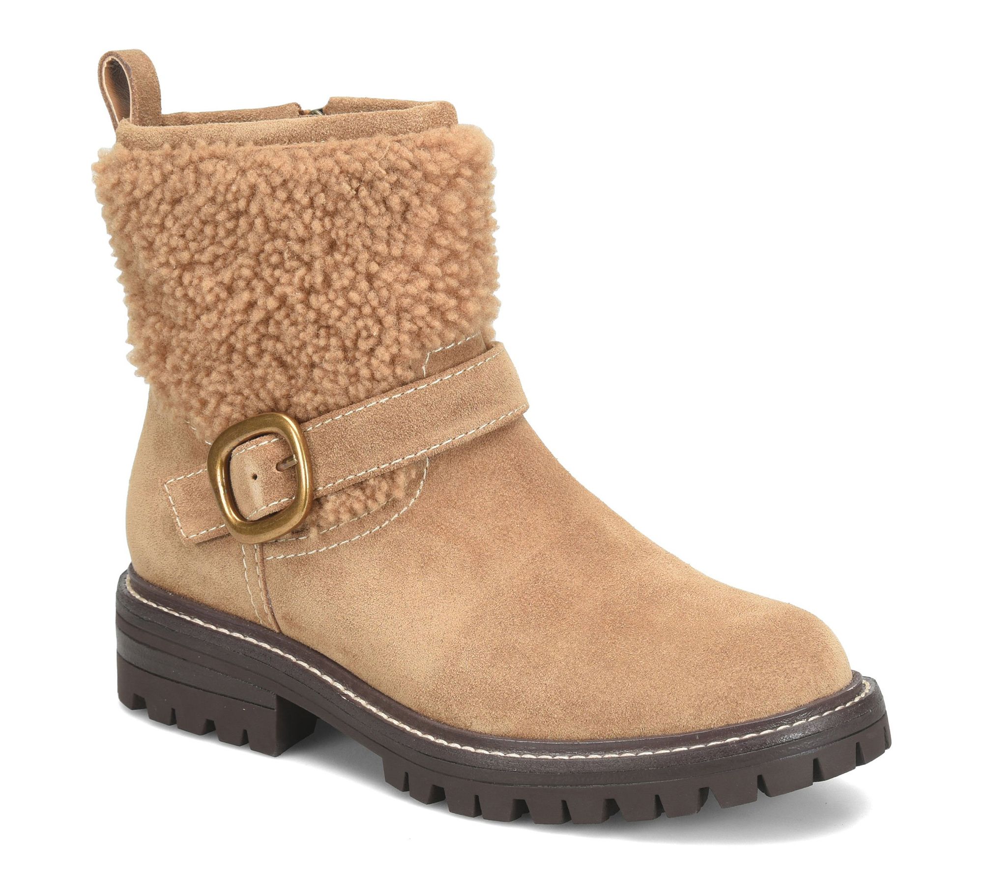Sofft Shearling Accented Leather Boot - Adelle