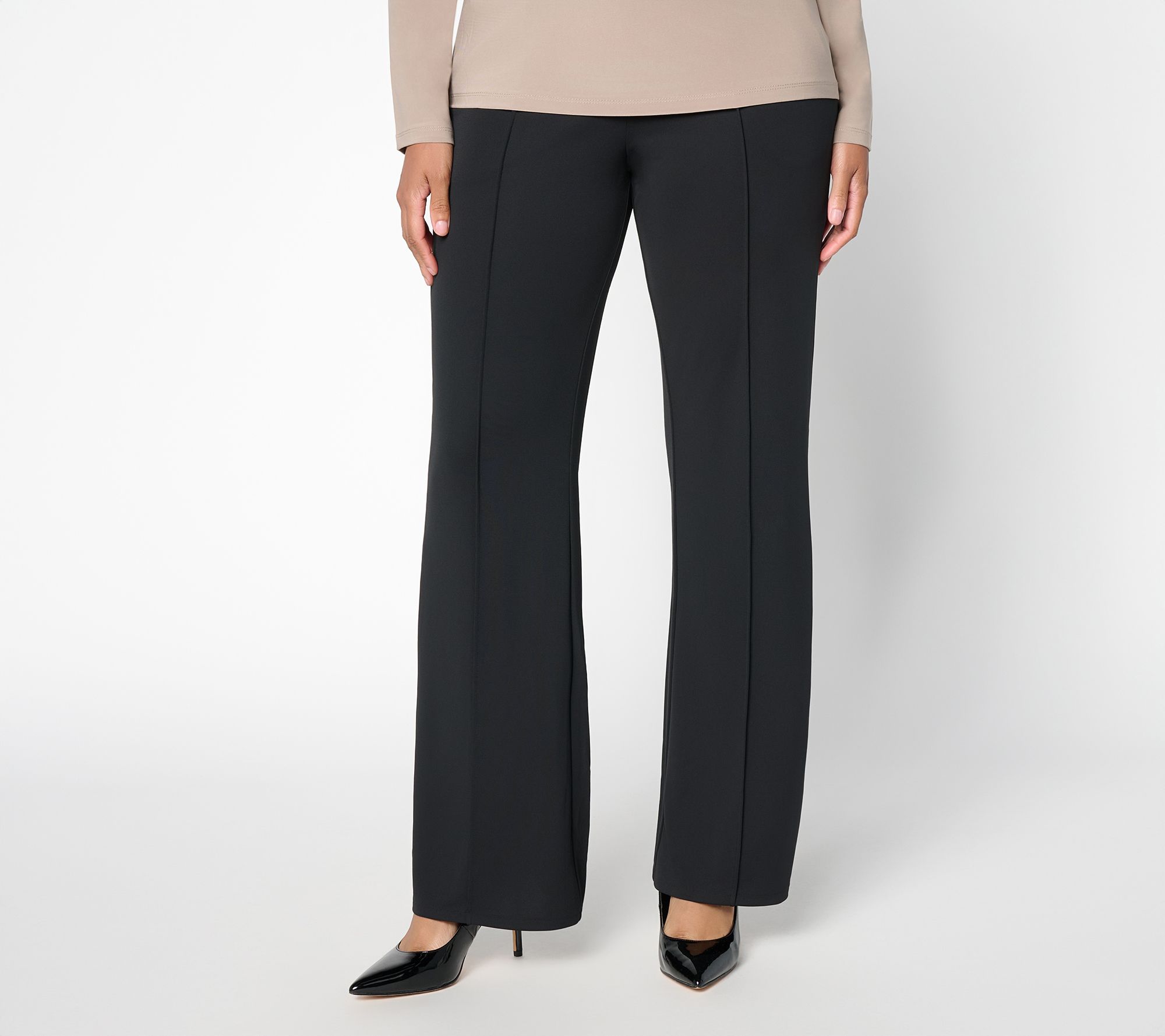 Dennis Basso Petite Luxe Jersey Knit Soft  Flare Trouser
