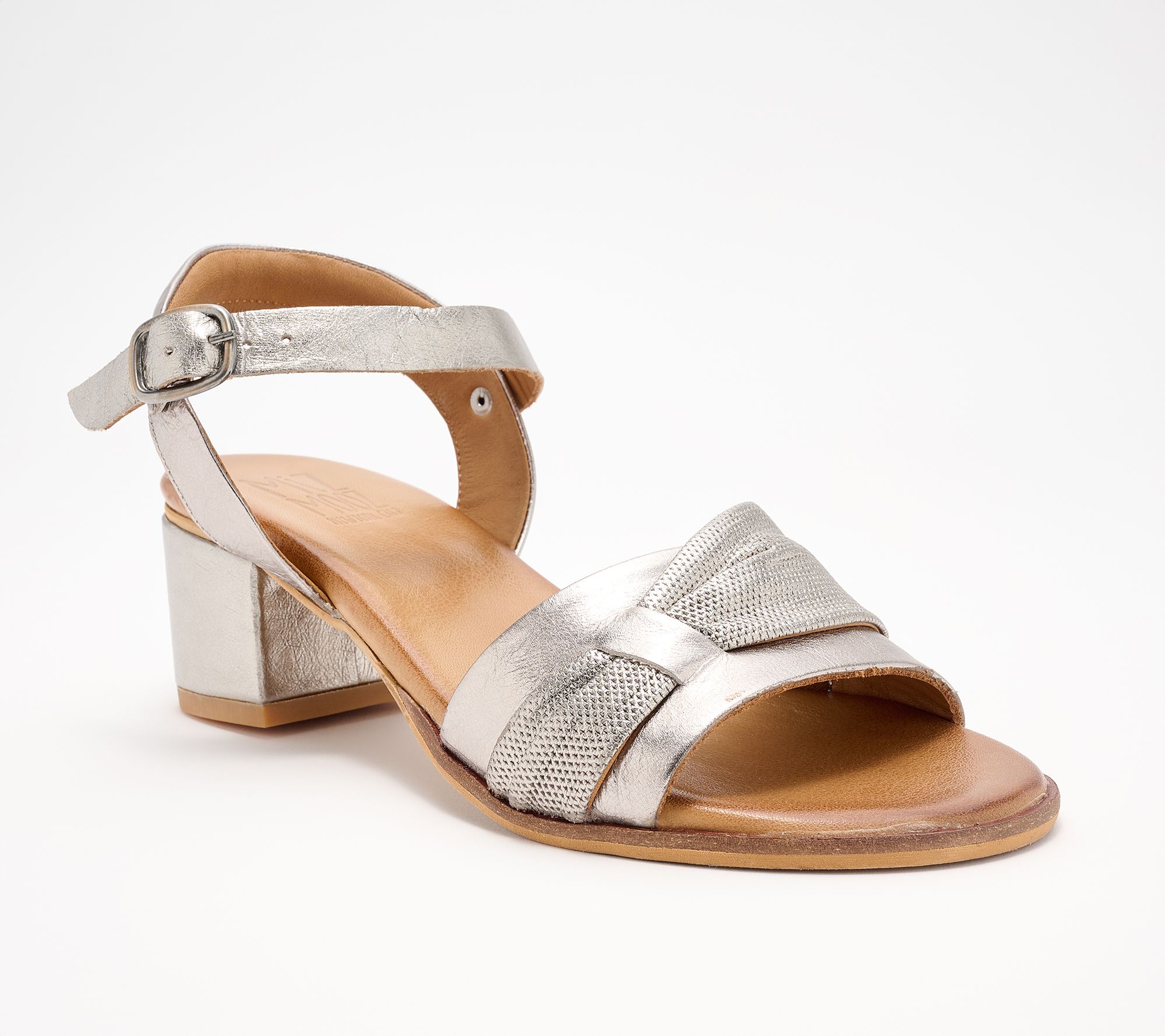 "As Is" Miz Mooz Leather Adjustable Heeled Sandals -Rachey