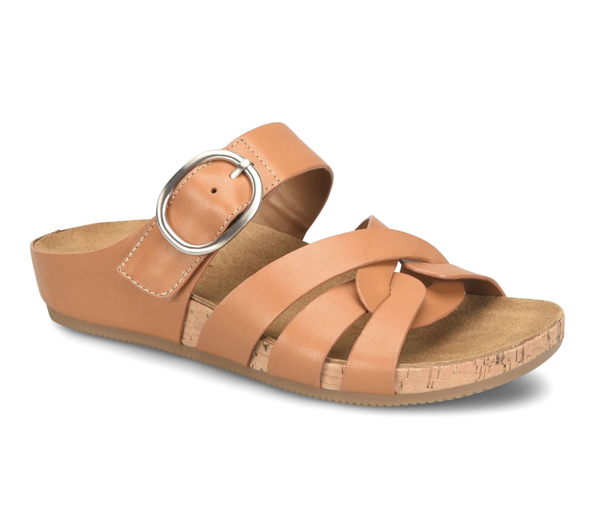 Comfortiva Woven Leather Wedge Sandal - Gianna