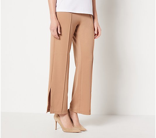 Isaac Mizrahi Live! Tall Pebble Knit Solid Ankle Pant