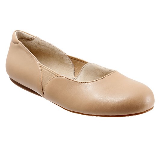 SoftWalk Classic Leather Ballet Flats - Norwich - QVC.com