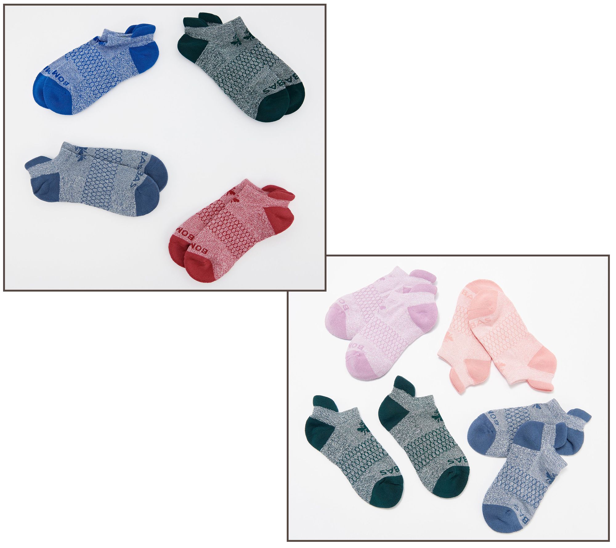 Bombas Men's or Women's Set of 4 Ankle Socks