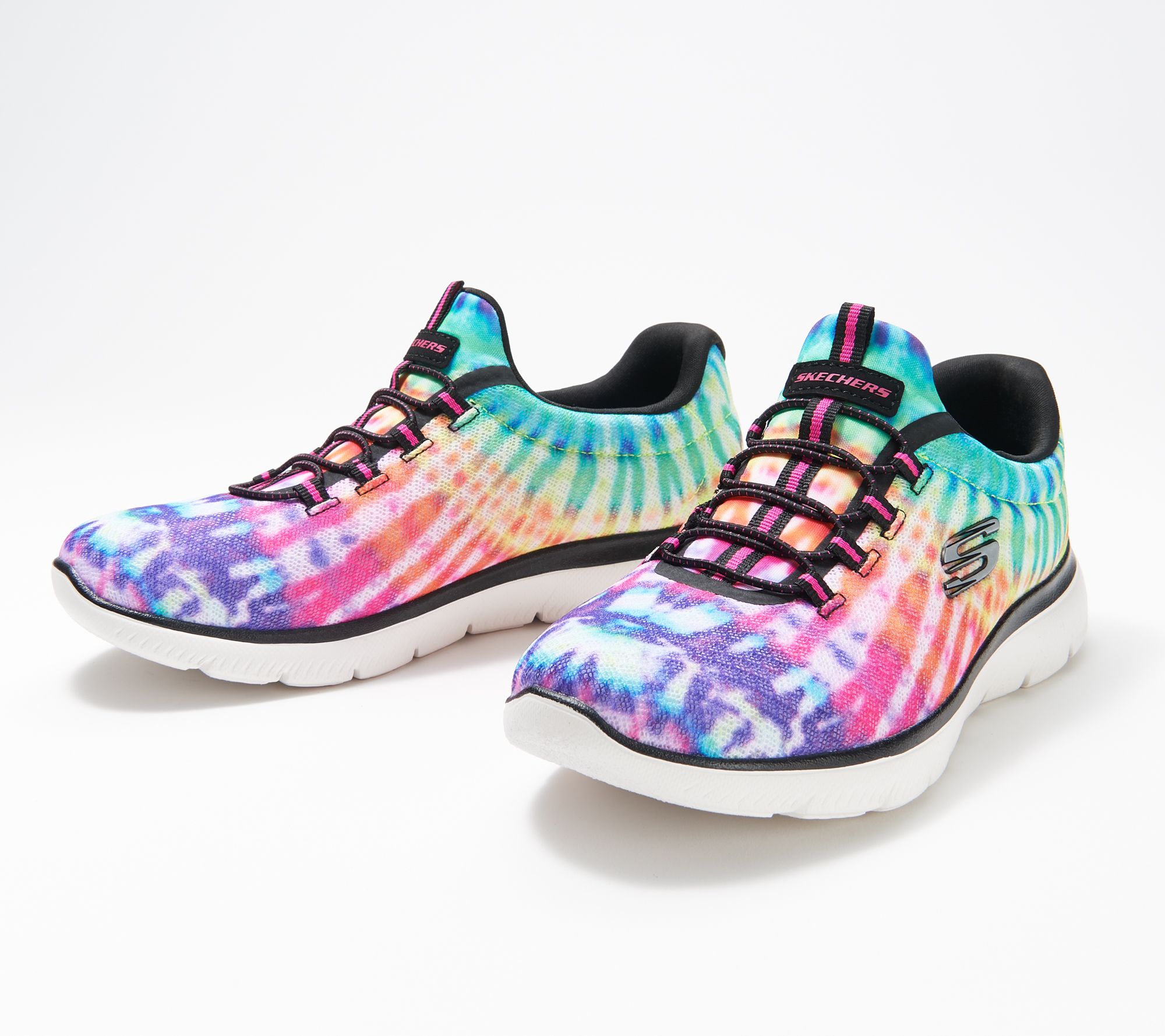  As Is Skechers Summits Tie Dye Washable Slip On Sneakers QVC