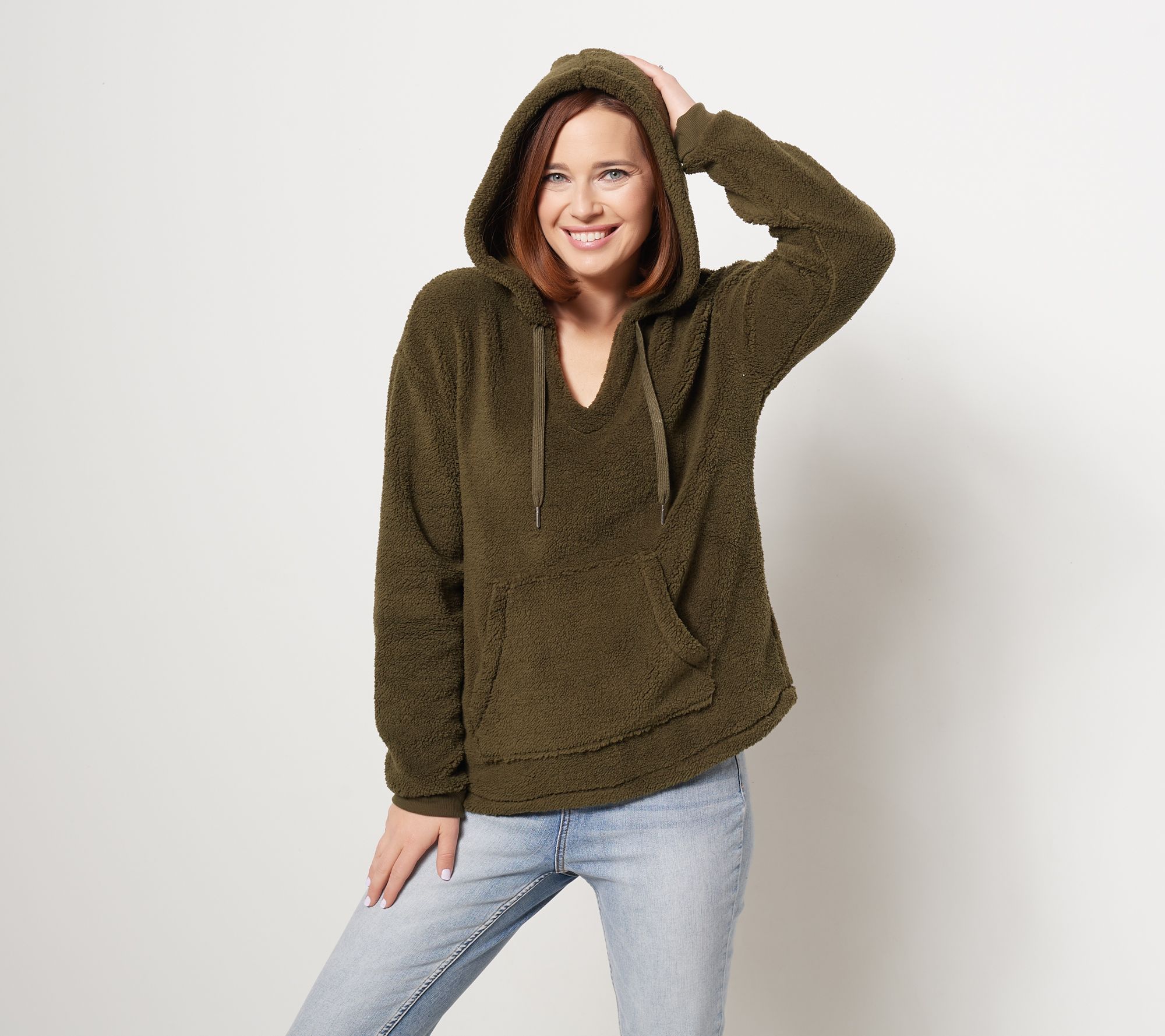 Koolaburra by UGG Soft Brushed Back Sherpa Hoodie QVC