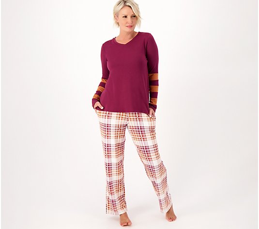 Cuddl Duds Comfortwear Petite Long Sleeve Pajama Set