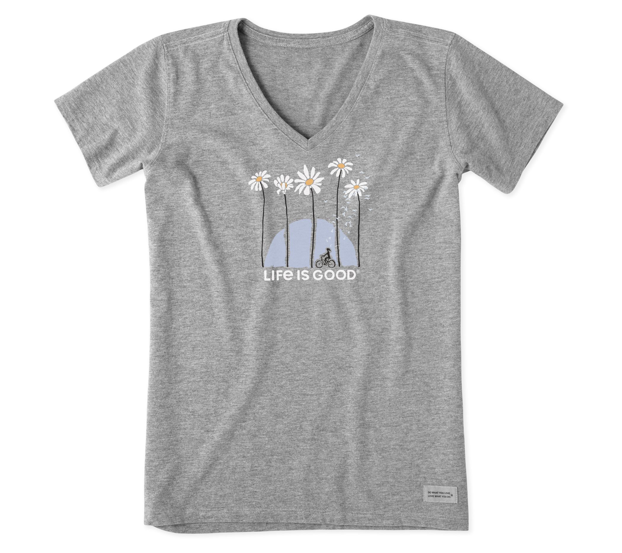 Life is Good Womens Towering Daisies Bike Crusher Knit Tee