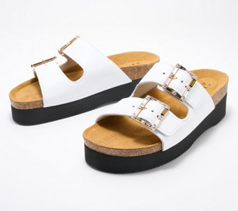 Naot Leather Double Strap Slide Sandals - Santa Rosa - A573988