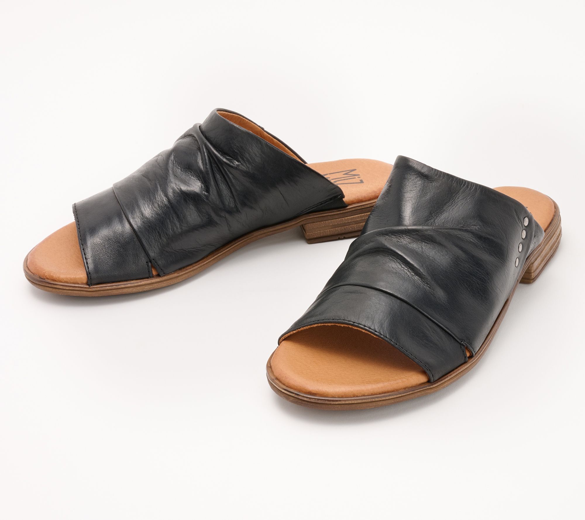 Miz Mooz Leather Wide Width Slide Sandals - Dandelion