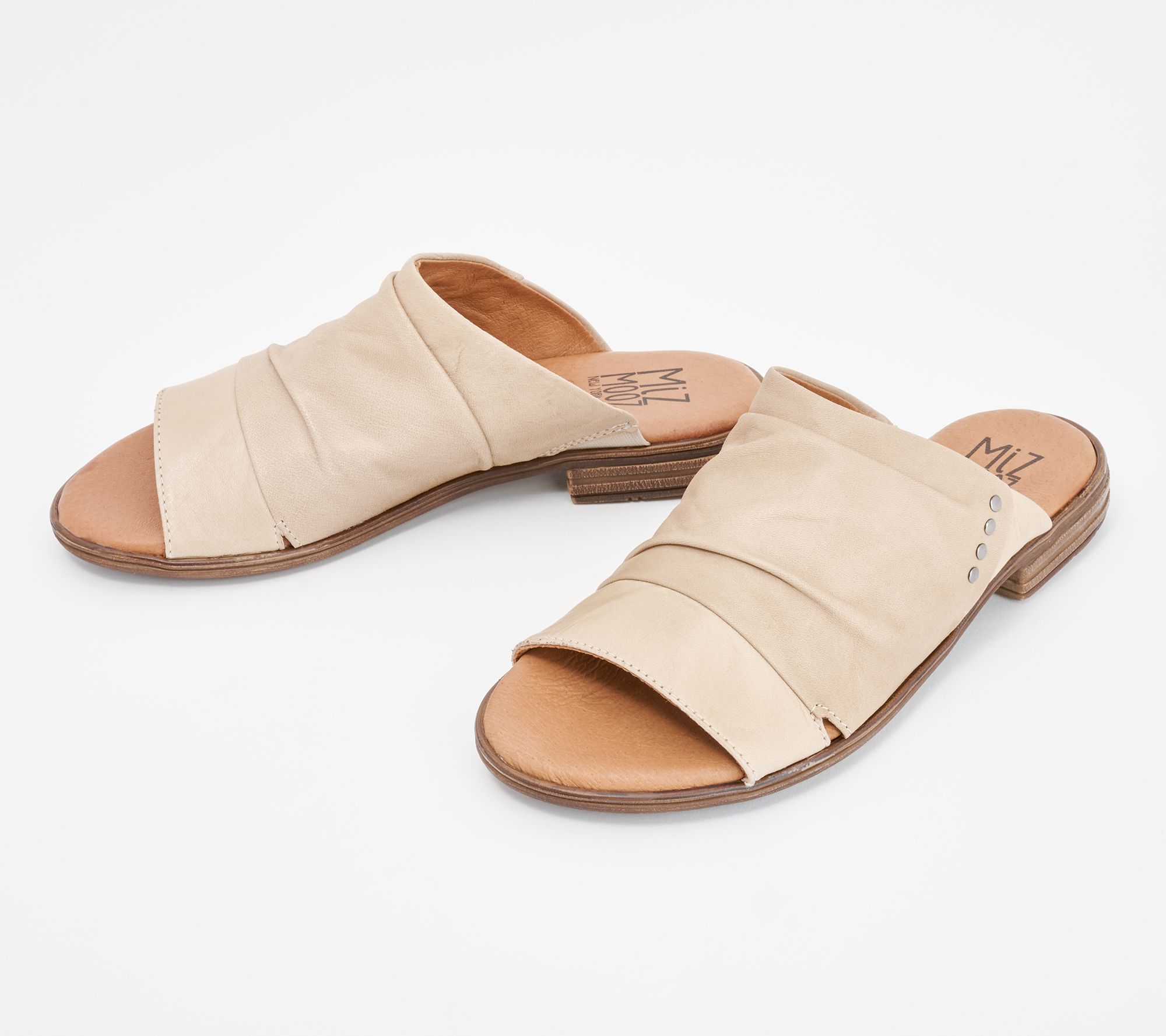 Miz Mooz Leather Wide Width Slide Sandals - Dandelion
