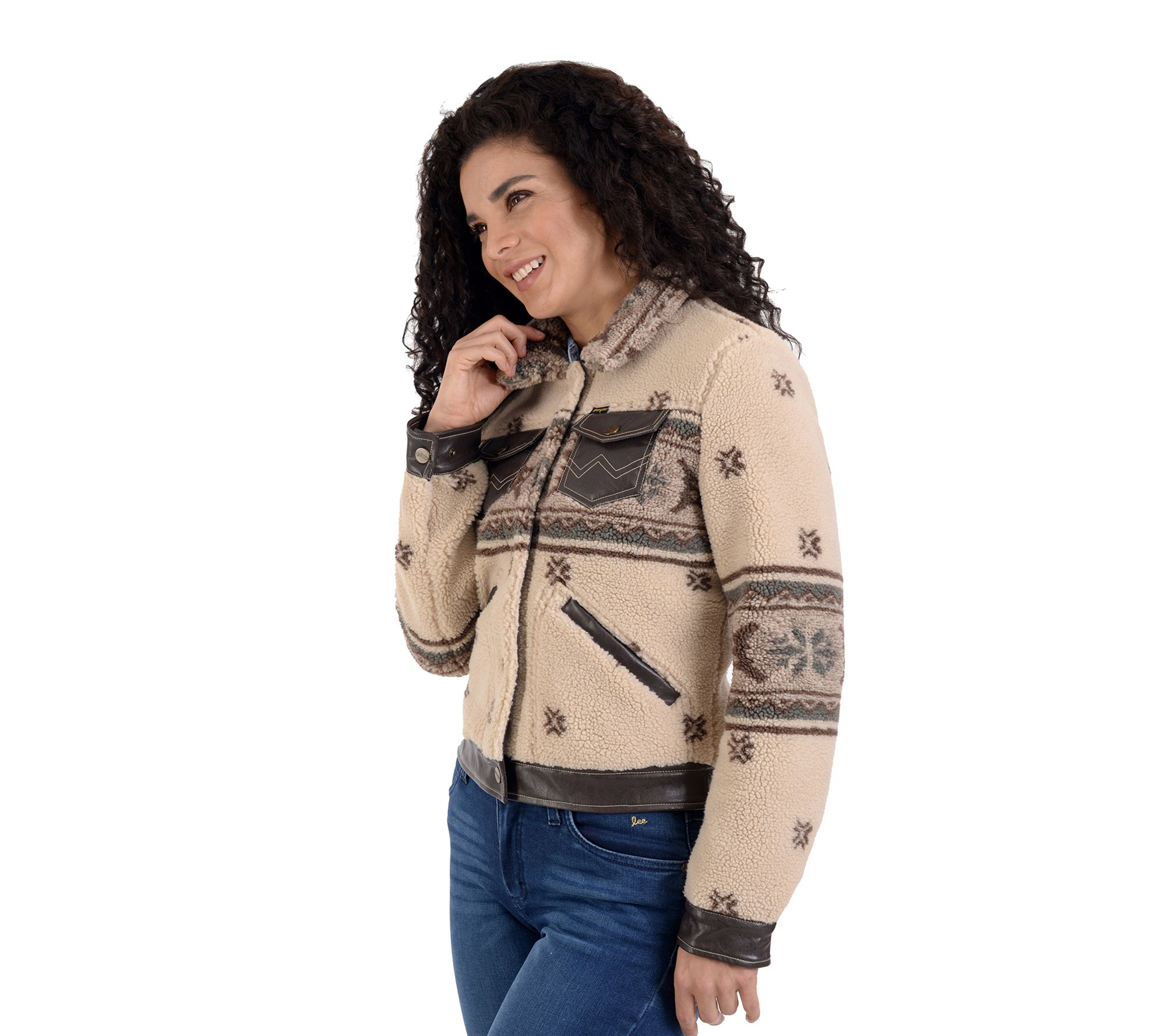 Wrangler Stamped Faux Shearling