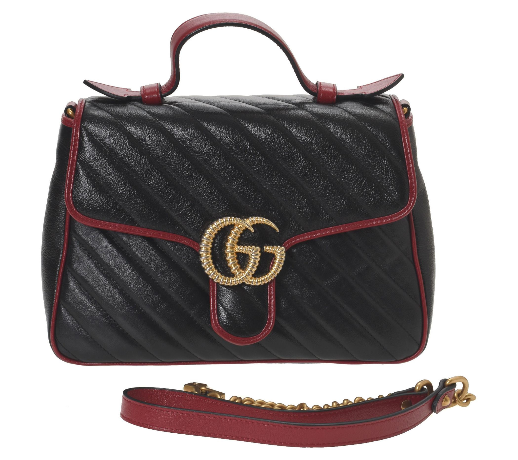 redde Til fods Investere Pre-Owned Gucci GG Marmont Small Top Handle Bag - QVC.com
