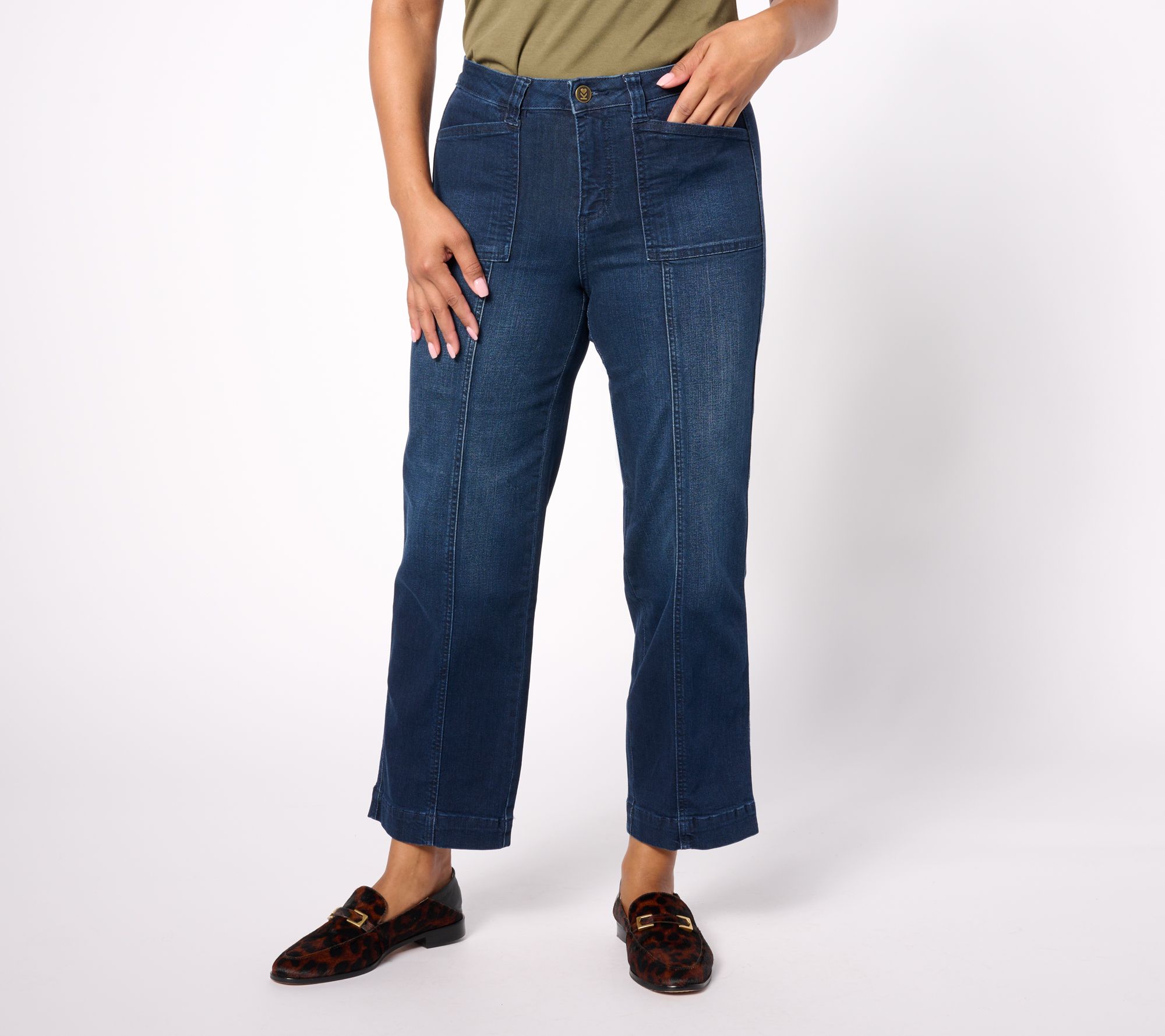 Belle by Kim Gravel Petite TripleLuxe Denim Gaucho