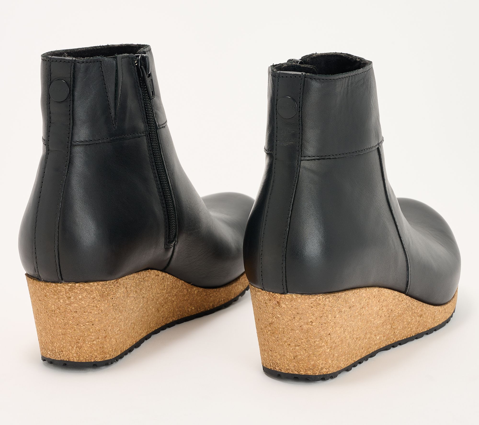 Papillio by Birkenstock Leather Wedge Boot - Ebba - QVC.com