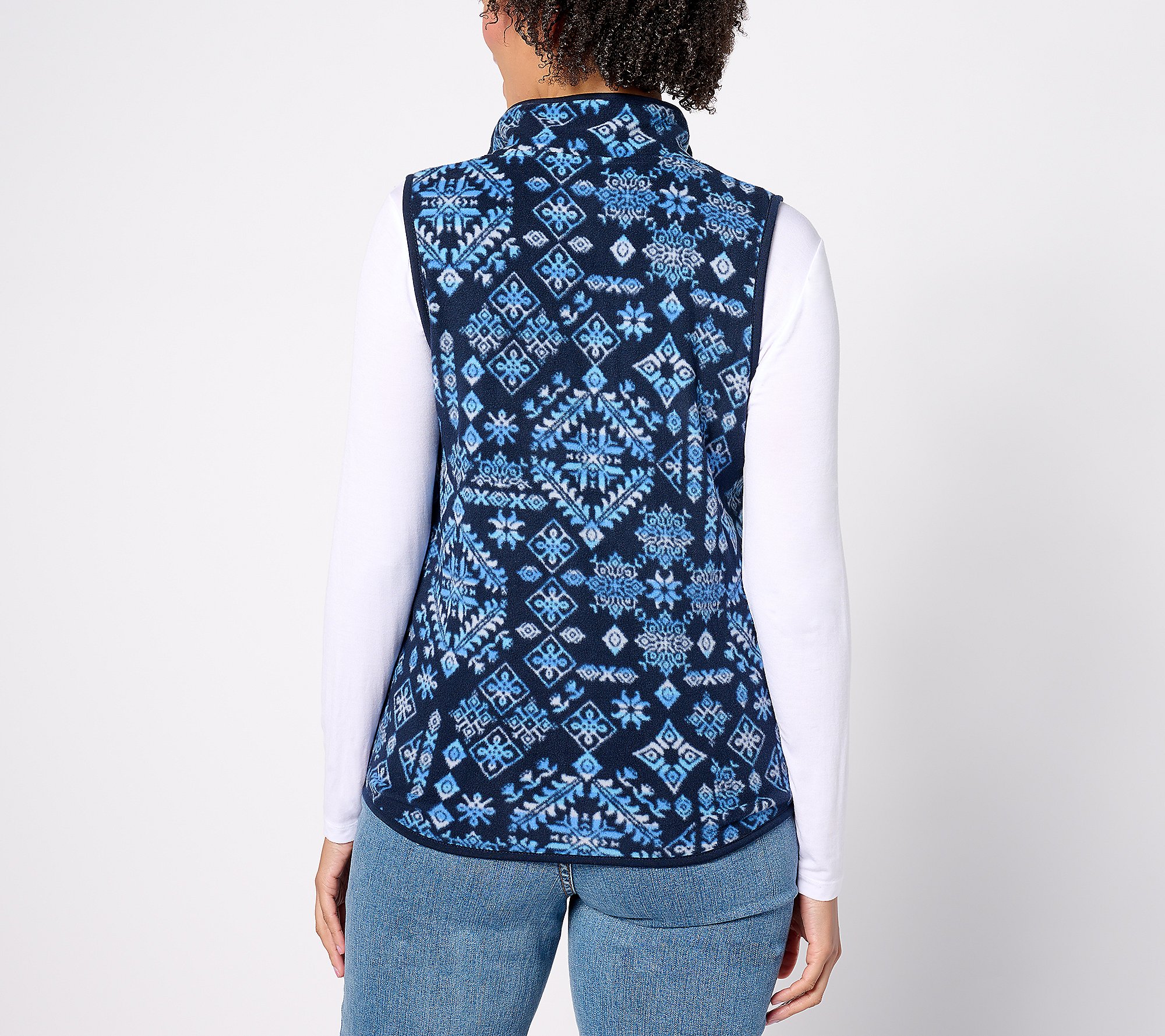 Cuddl Duds Fleece with Stretch Zippered Vest with Pockets - QVC.com