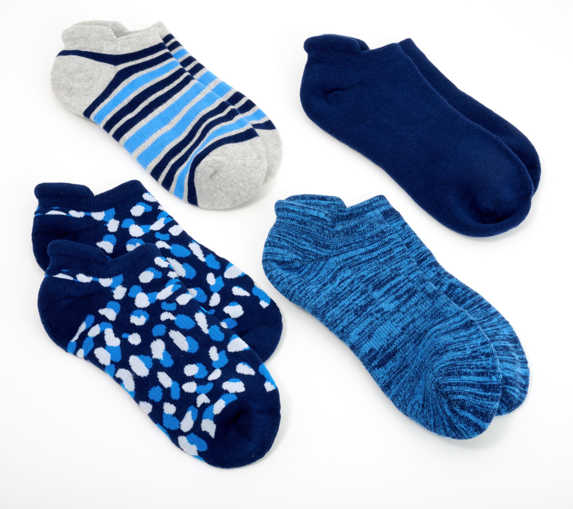 MUK LUKS Set of 4 Ankle Cushion Socks - QVC.com