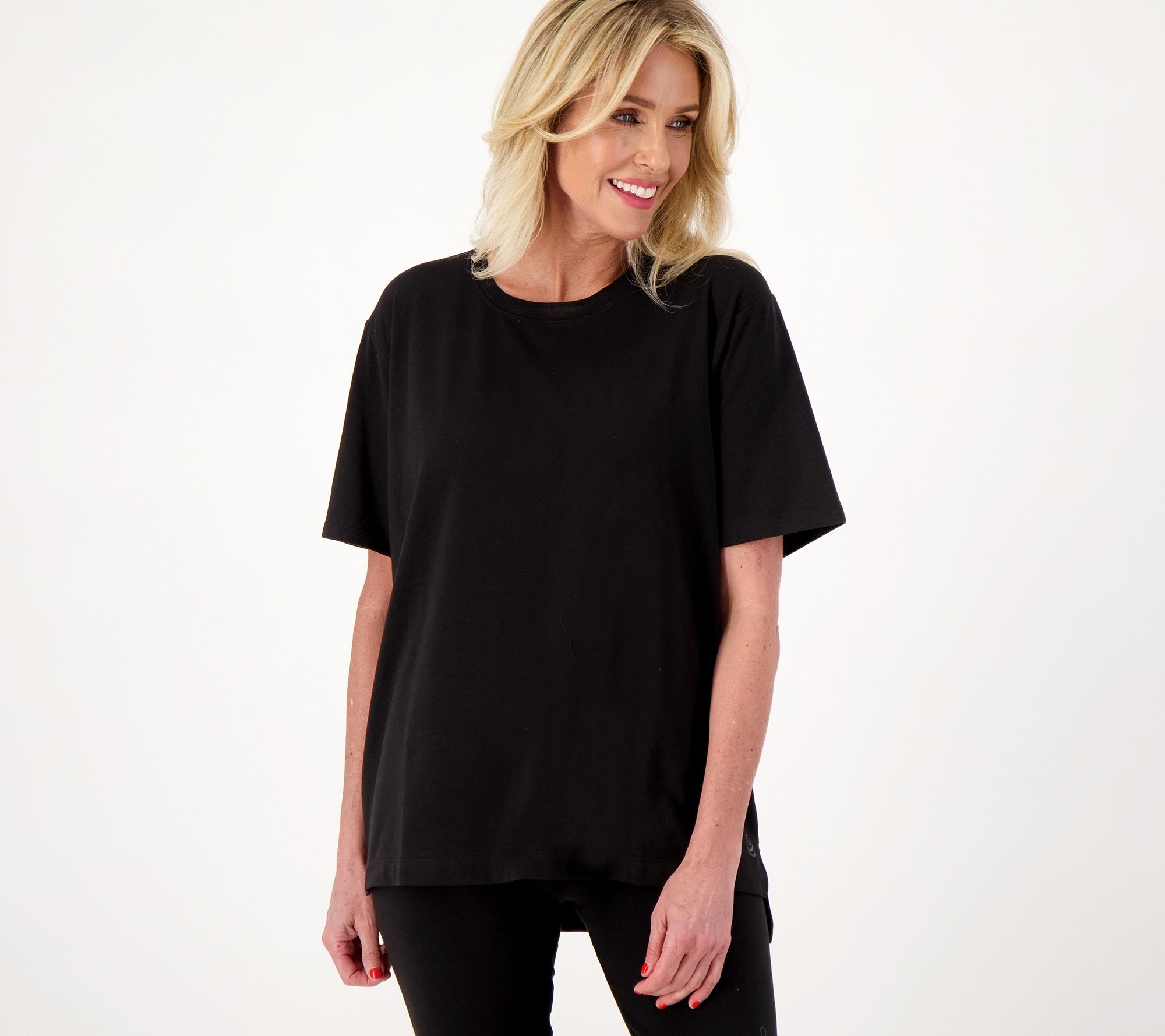 "As Is" Cuddl Duds Cottonwear+ Oversized Tunic Tee