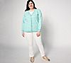 Joan Rivers Honeycomb Stripe Button-Front Cardigan, 2 of 3