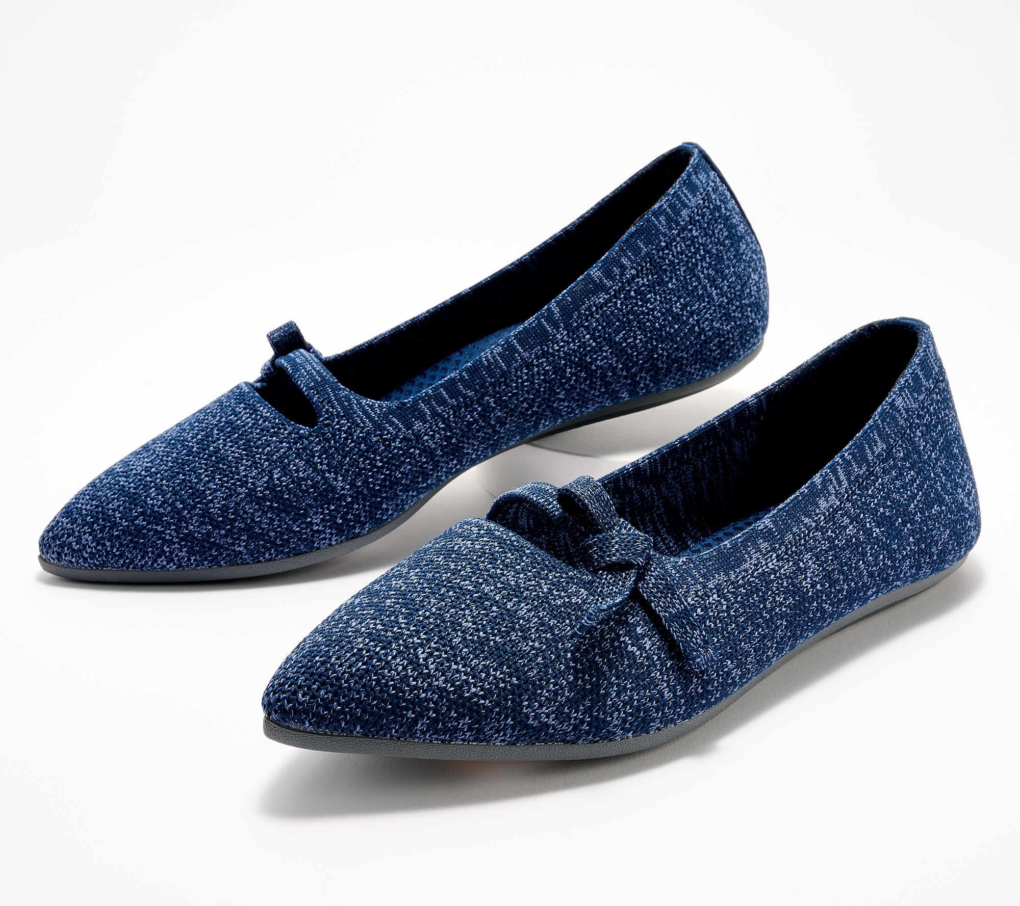 "As Is" Skechers Cleo Point Vegan Washable Bow Flats