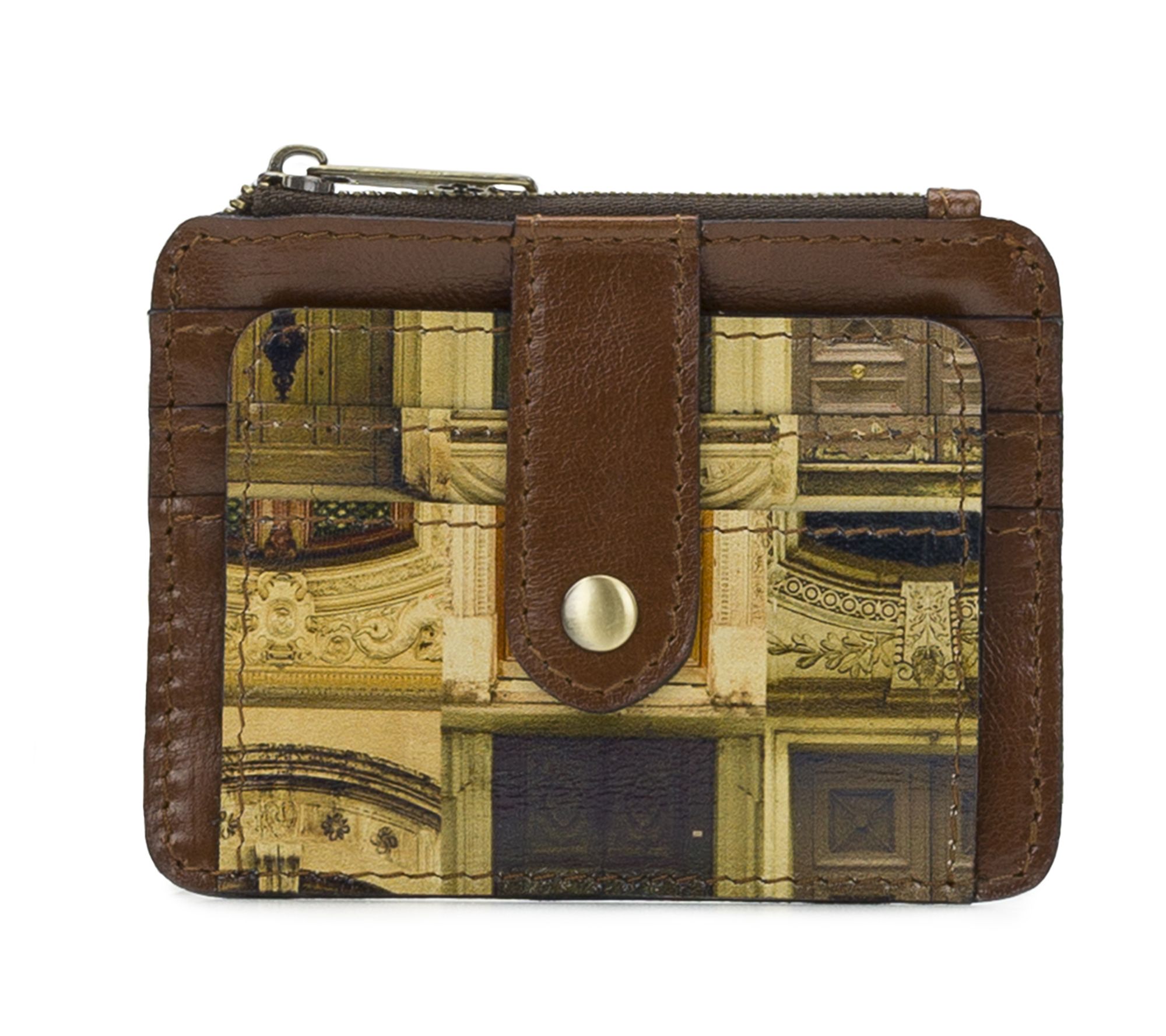 Patricia Nash Marsiliana Mirror Wristlet - Doorways to Italy ,Cognac