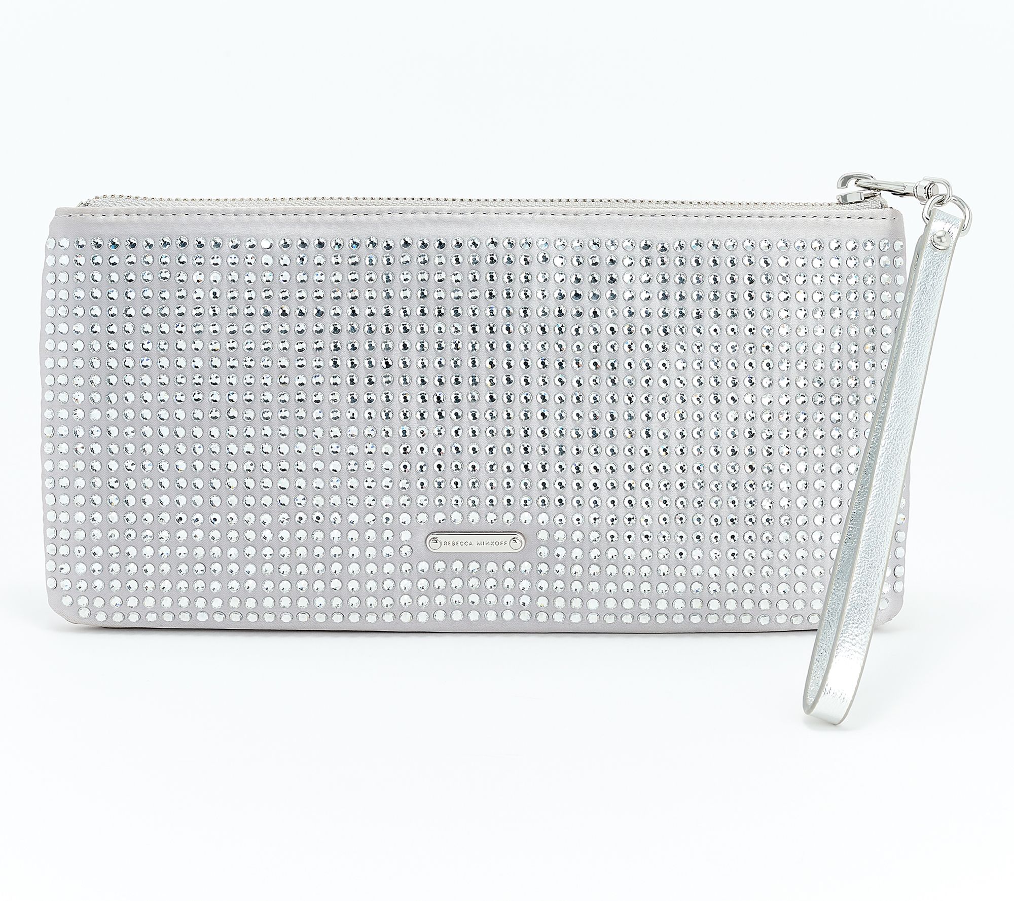Rebecca Minkoff Large Crystal Pouch with Wristlet Strap