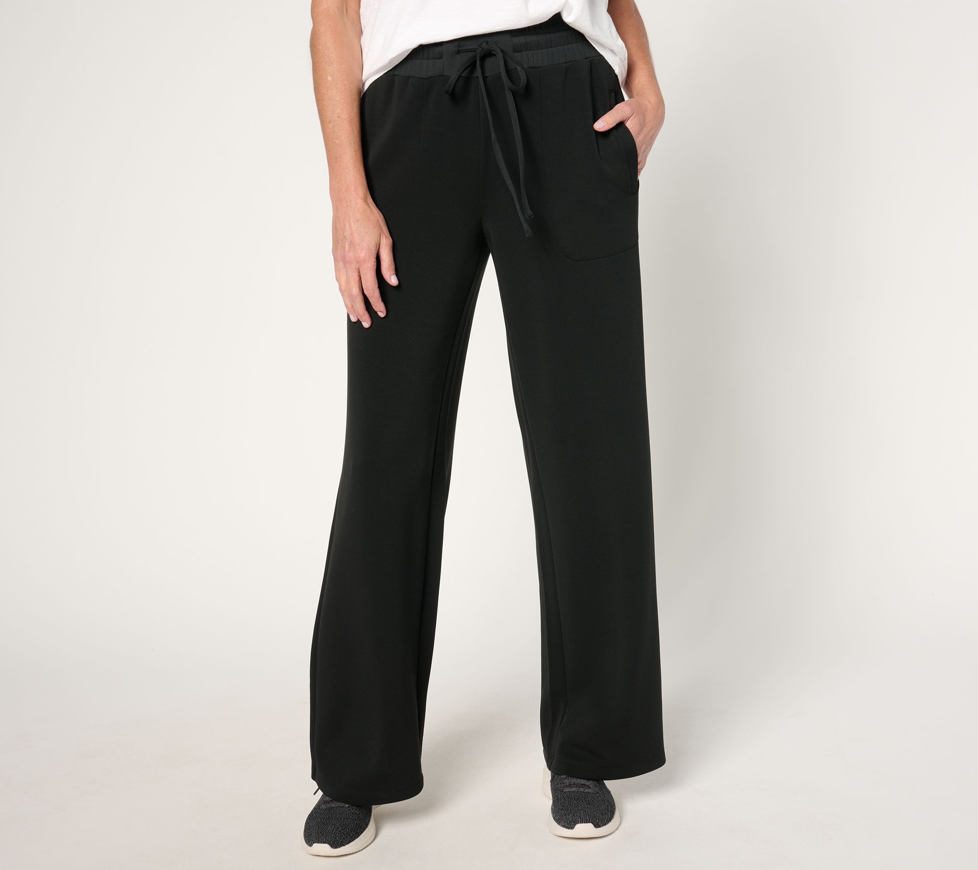"As Is" Sport Savvy Petite Silky Knit Full-Length Pant