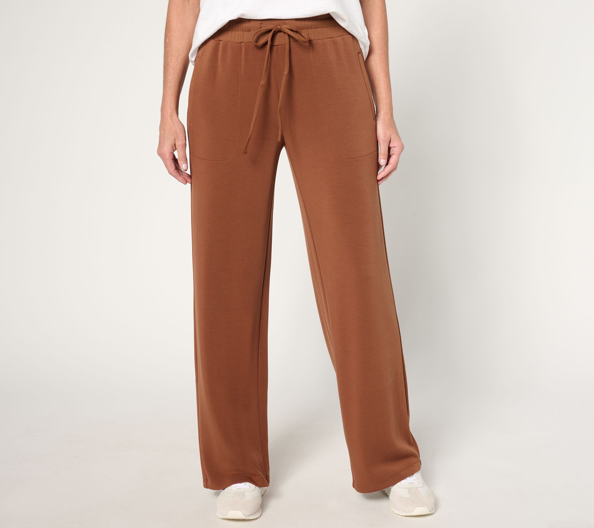 Sport Savvy Petite Silky Knit Full-Length Pant