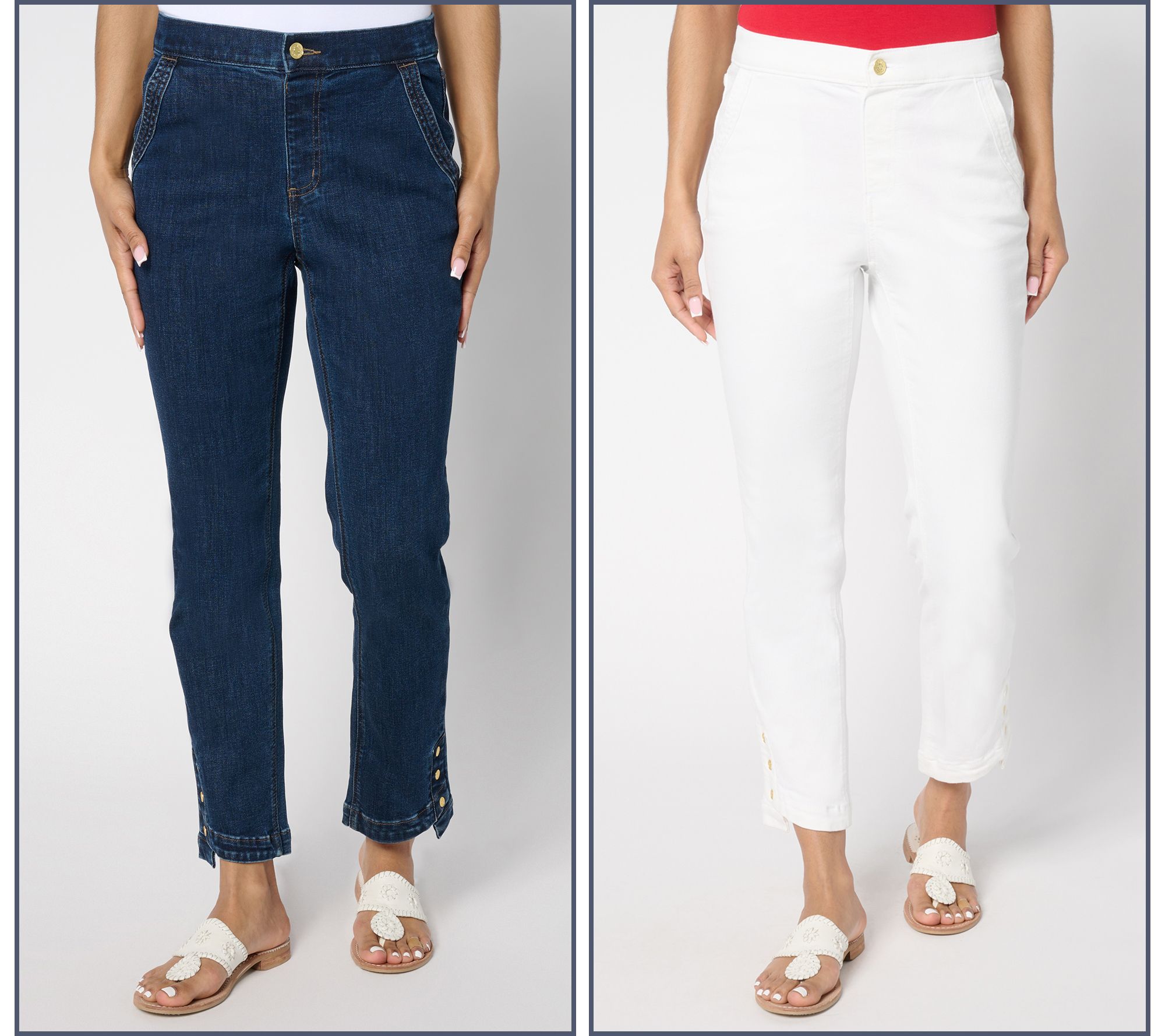 Denim & Co. Easy Stretch Straight Leg Ankle Pant