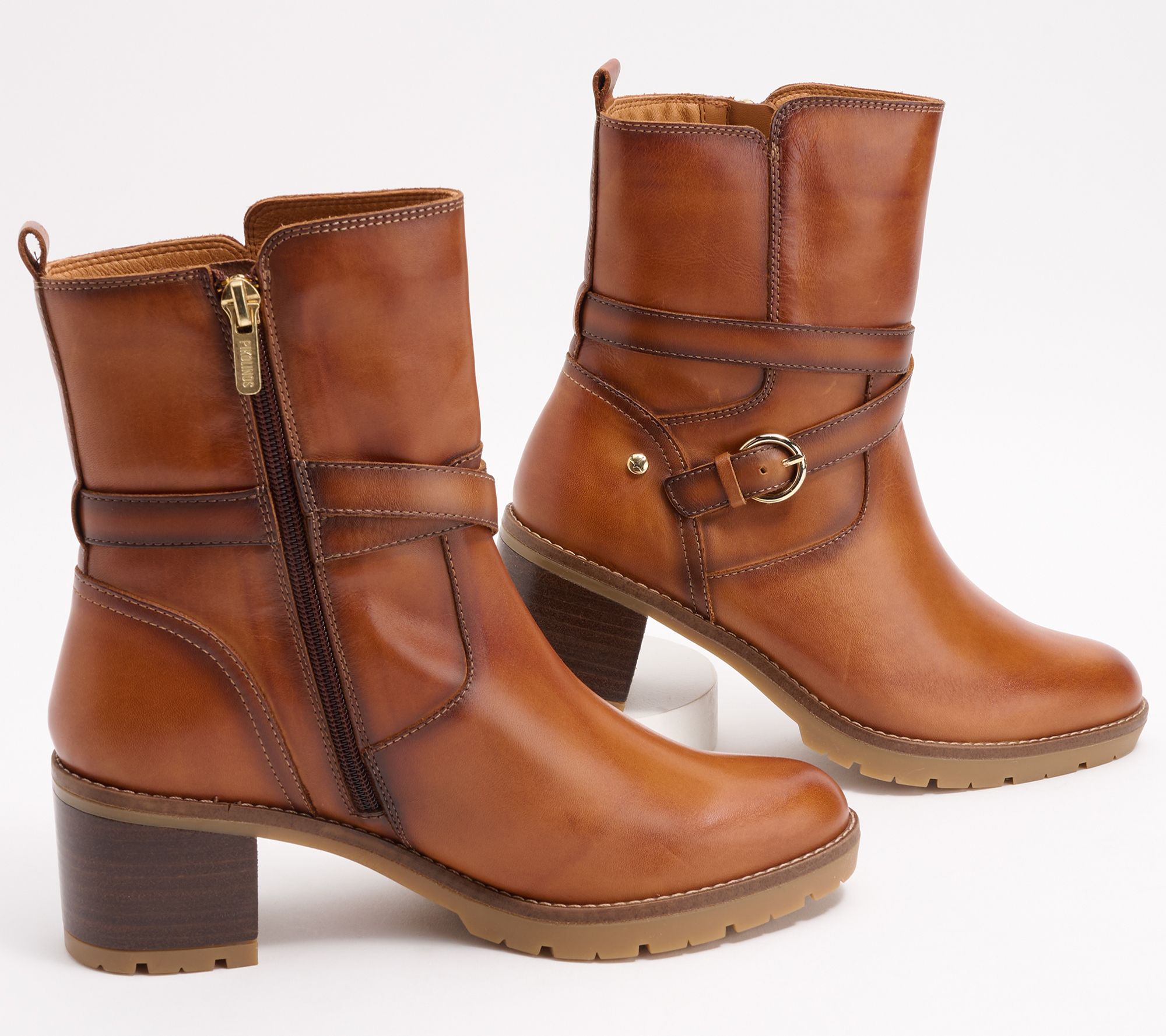 As Is Pikolinos Leather Ankle Boots- Llanes