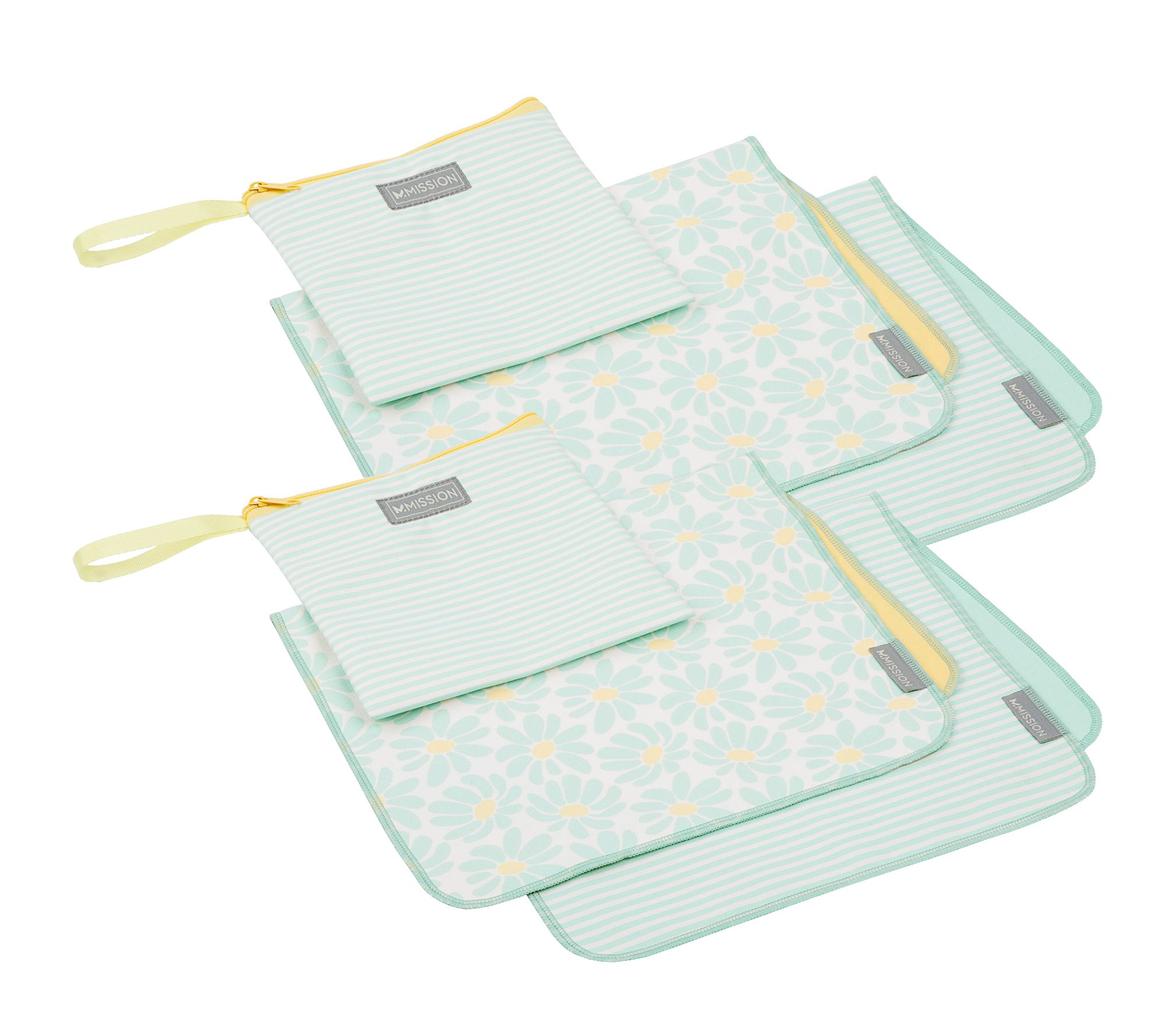 MISSION Set of 4 Cooling Towels With 2 Travel Pouches