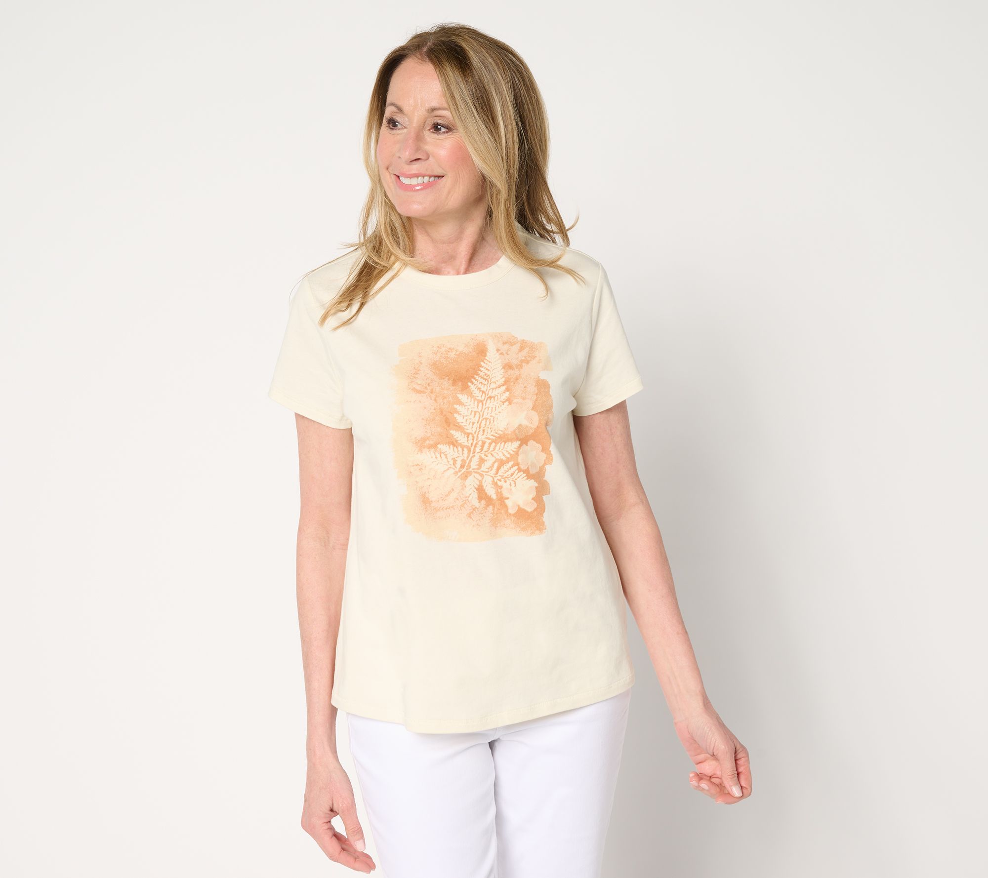 Me by Jennie Garth 100% Cotton Flower Press Graphic Tee