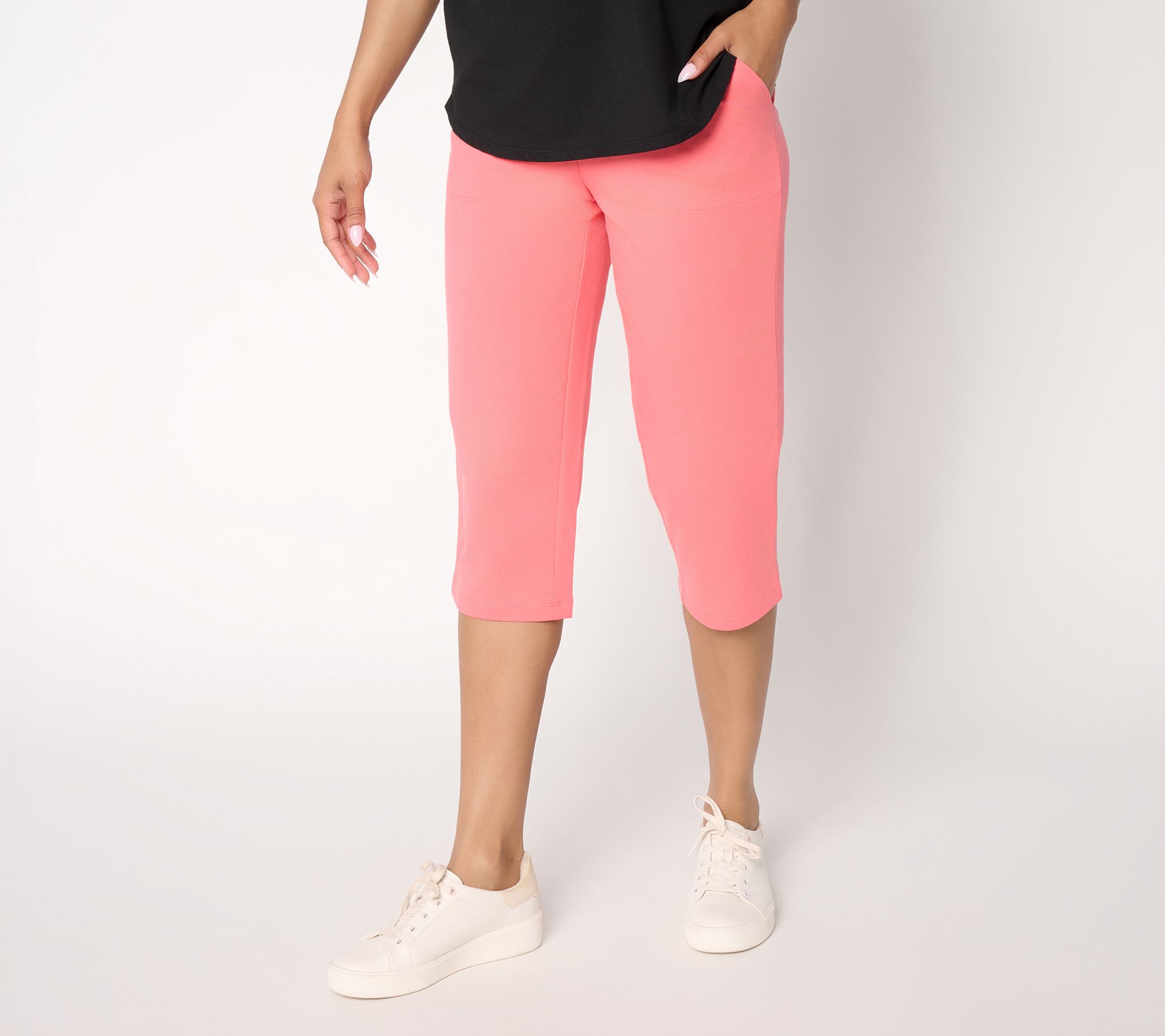 Denim & Co. Regular EasyWear French Terry Capri
