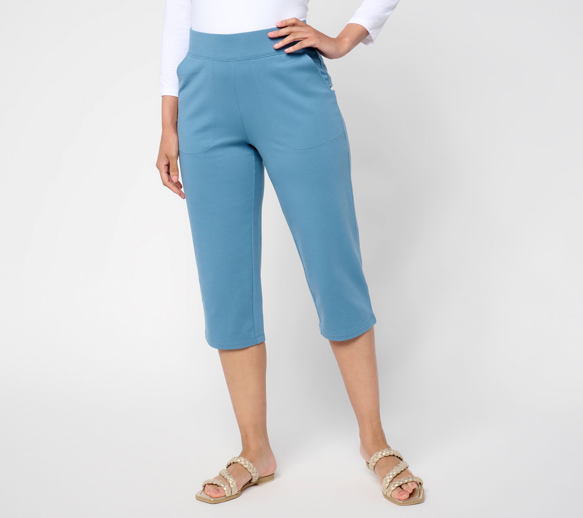 Denim & Co. Regular EasyWear French Terry Capri