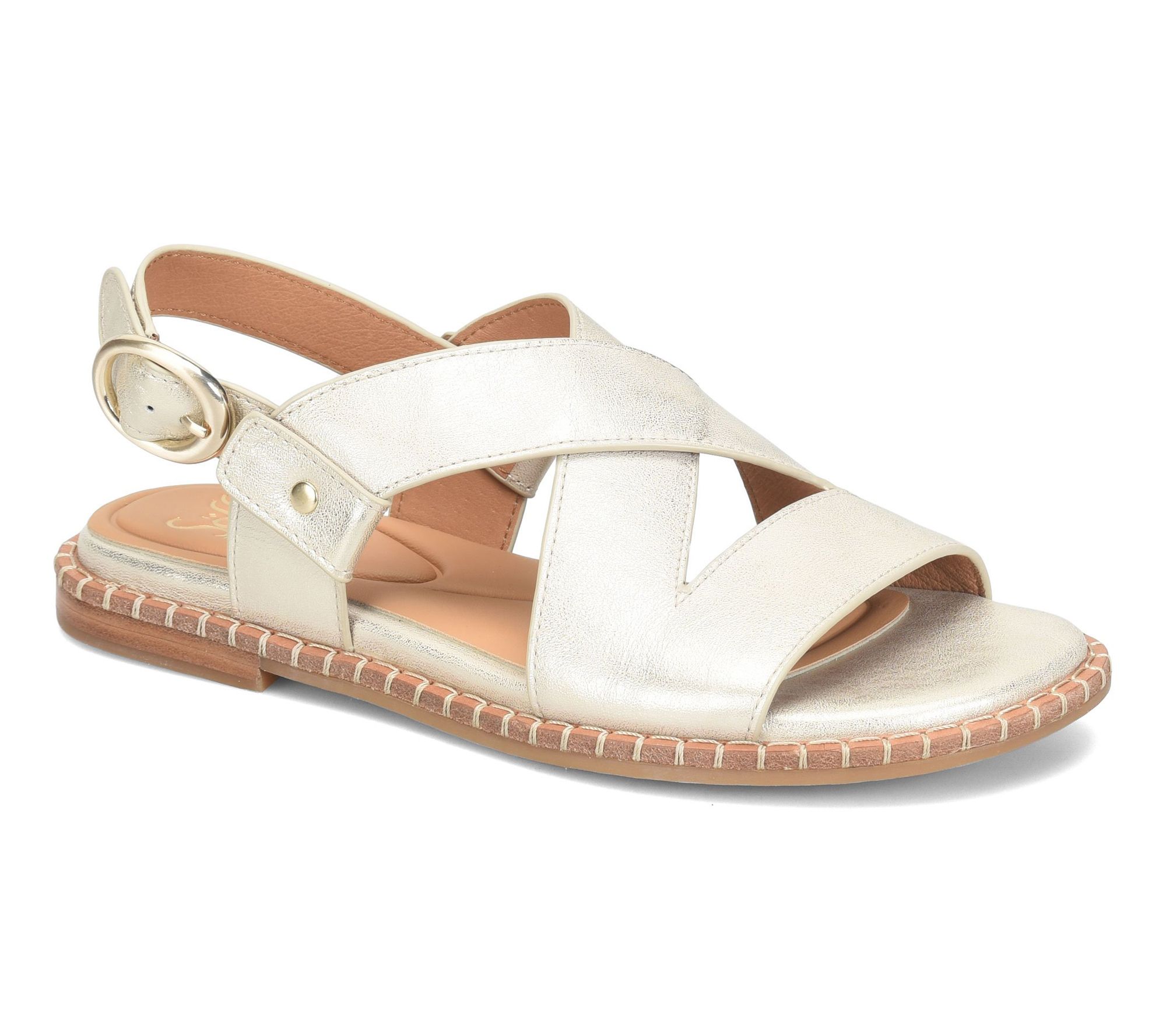 Sofft Low Heeled Leather Sandal - Nadia