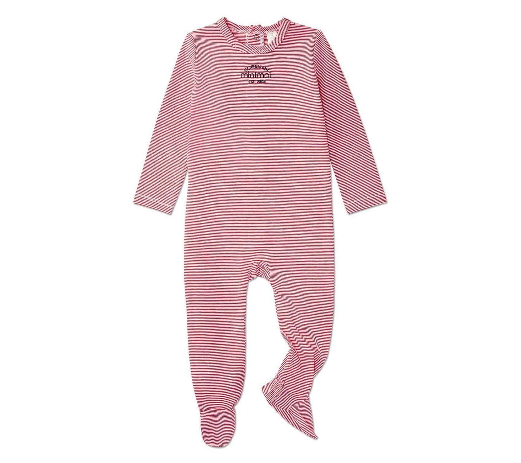 MiniMoi Girls Striped Footie