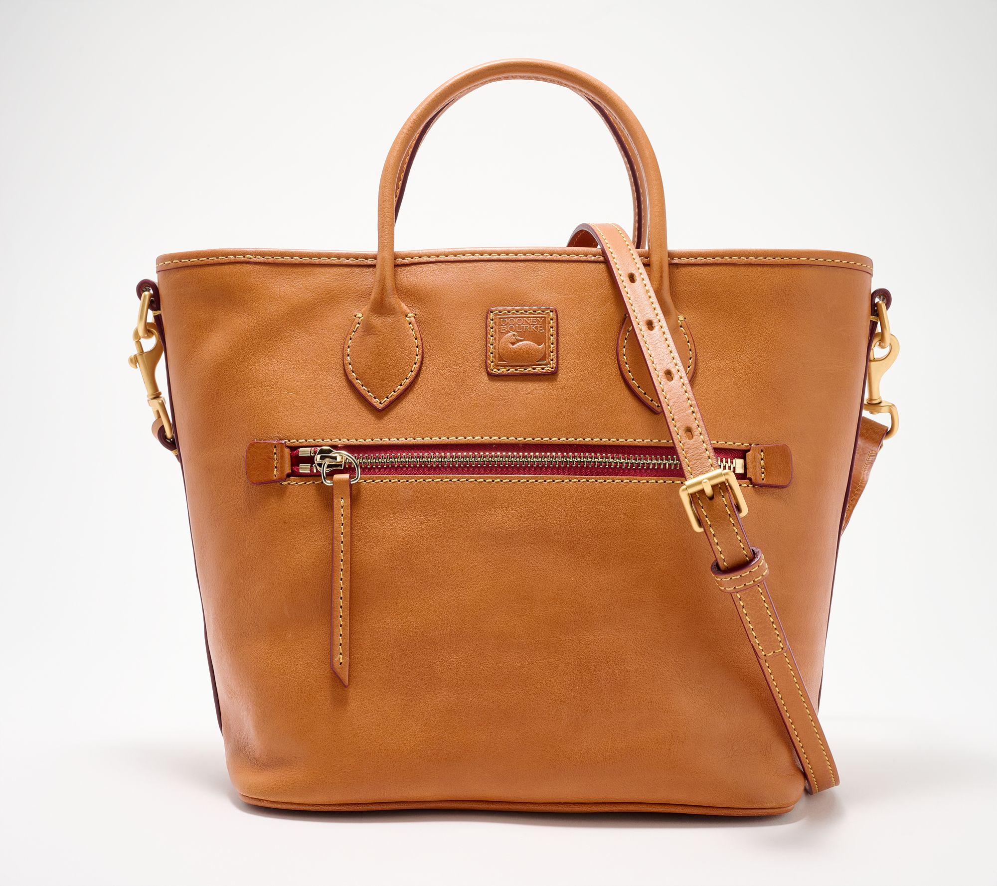 Dooney & Bourke Florentine Leather Zip Top Handle Tote