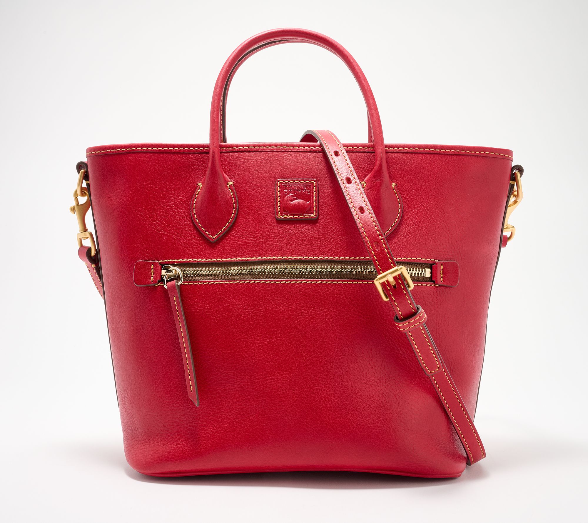 Dooney & Bourke Florentine Leather Zip Top Handle Tote