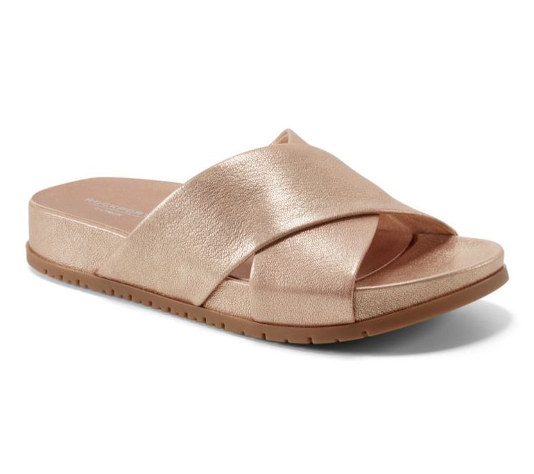Rockport Women's Leia Cross Band Slide Sandal - QVC.com