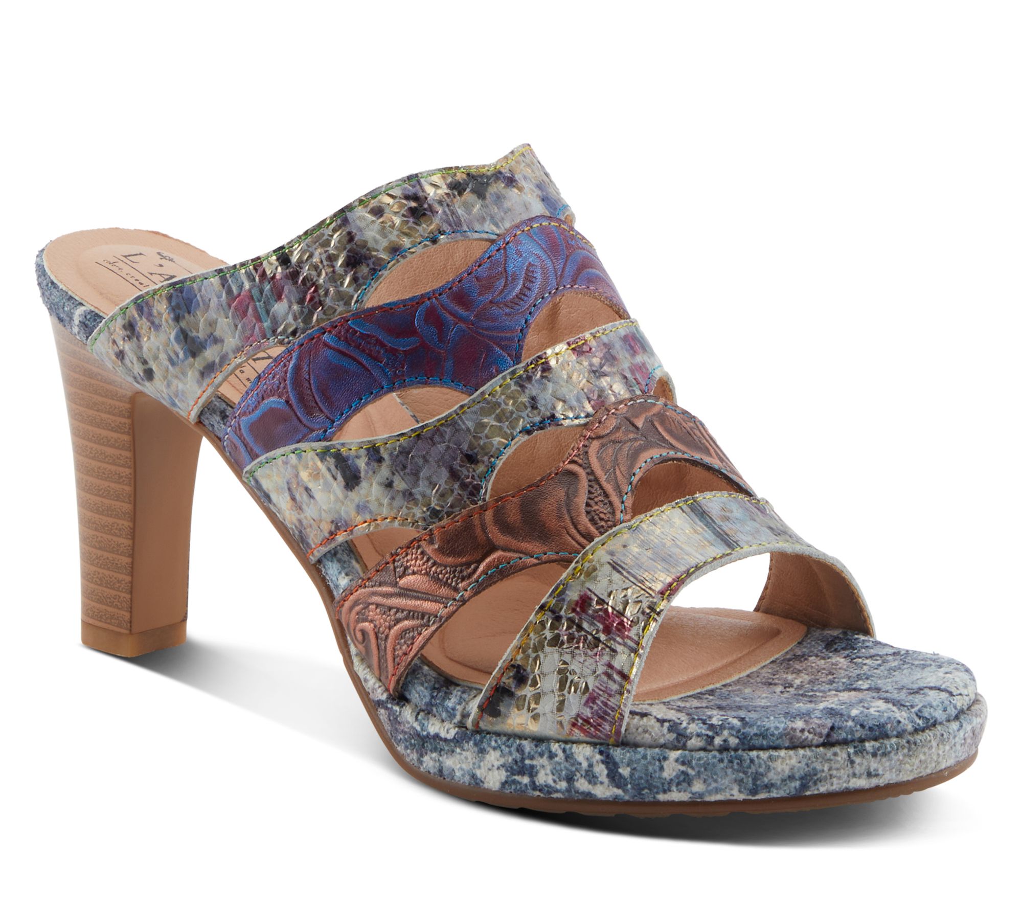 L'Artiste by Spring Step Leather Slide Sandals- Aurielle