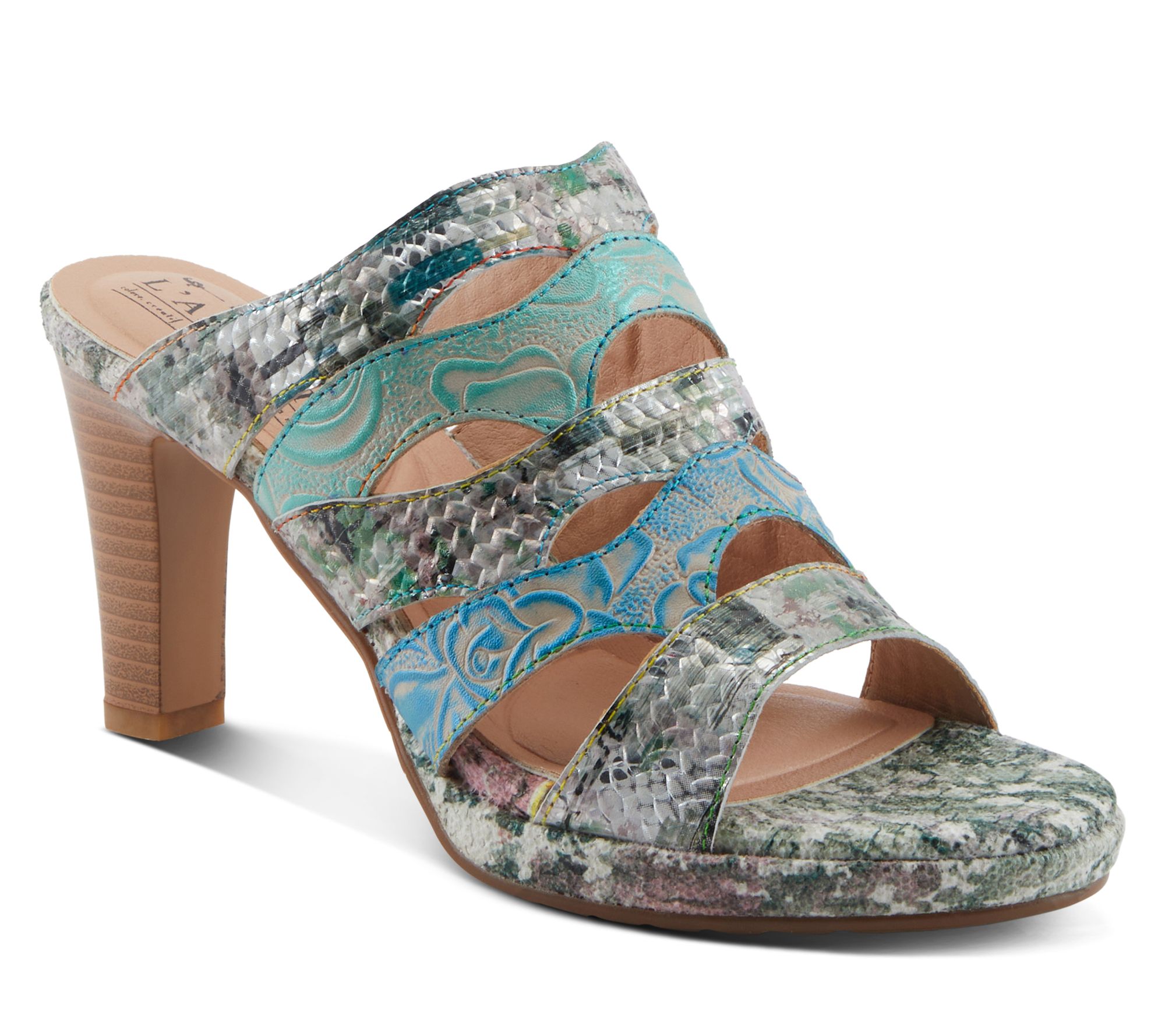 L'Artiste by Spring Step Leather Slide Sandals- Aurielle