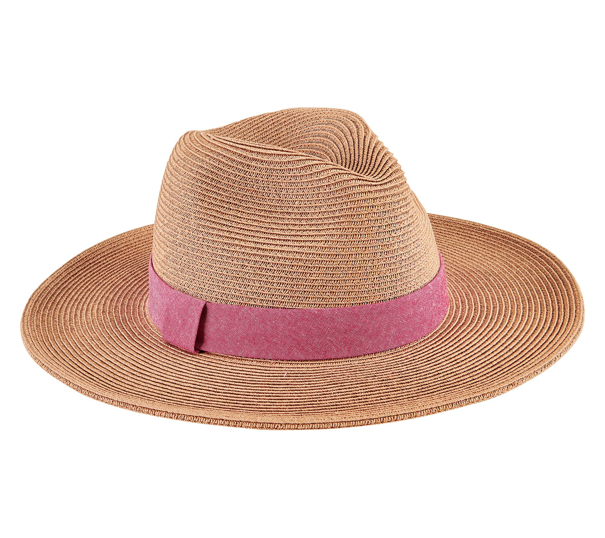 San Diego Hat Co. Panama Ultrabraid Fedora w/ Chambray Band