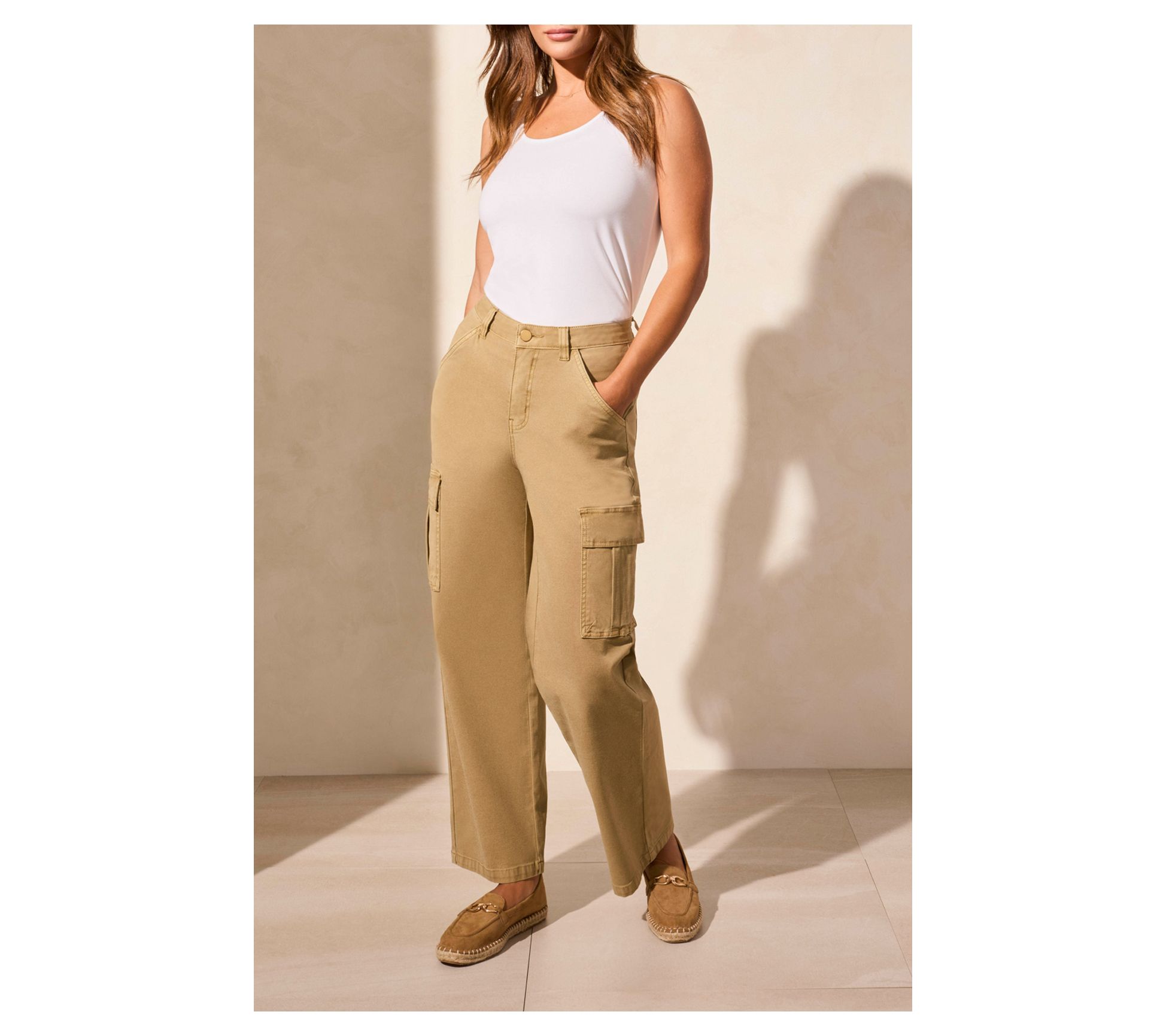 Tribal Brooke High Rise Wide Leg Cargo Jeans